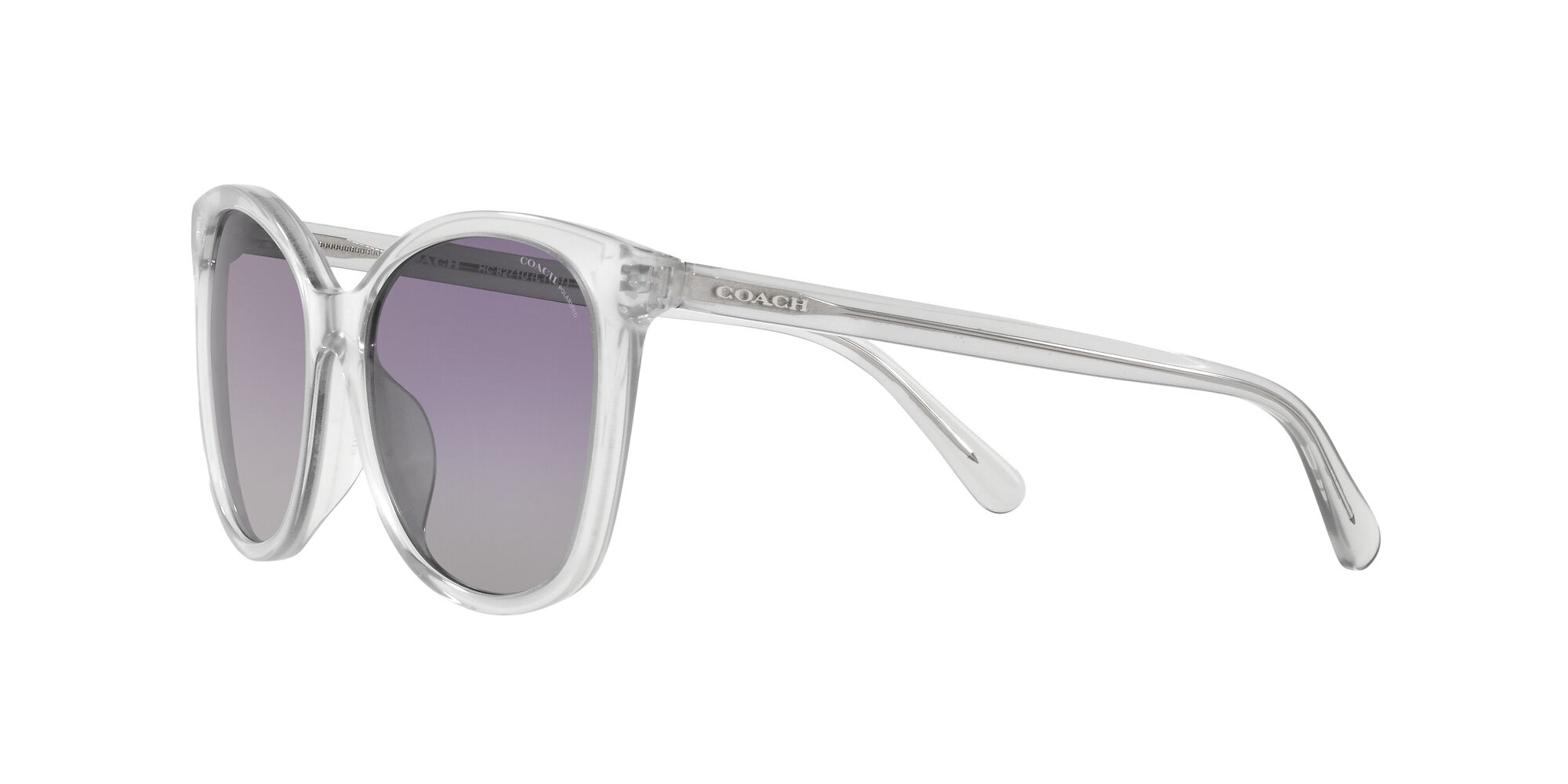 Foto 4 pulgar | Lente De Sol Coach Hc8271u Color Morado Degradado Forma Cuadrada Para Mujer Polarizado