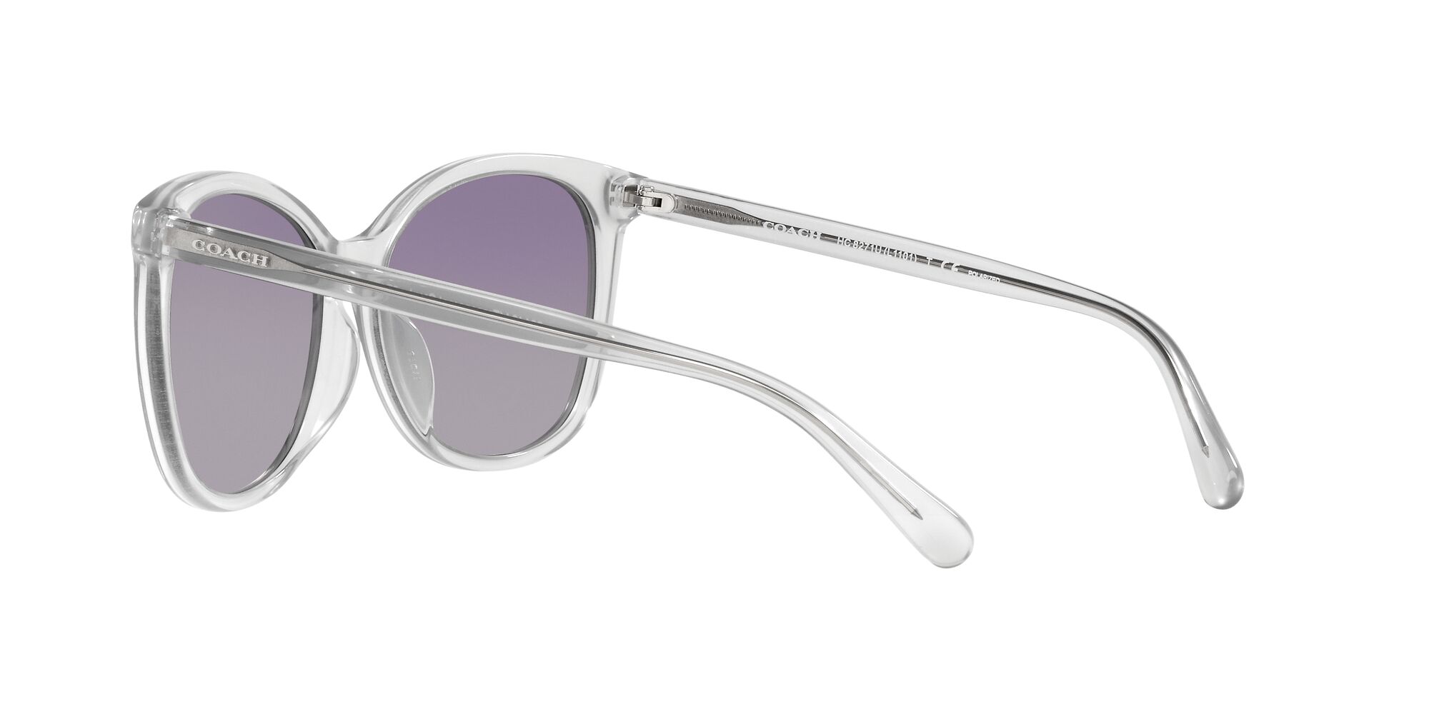 Foto 6 pulgar | Lente De Sol Coach Hc8271u Color Morado Degradado Forma Cuadrada Para Mujer Polarizado