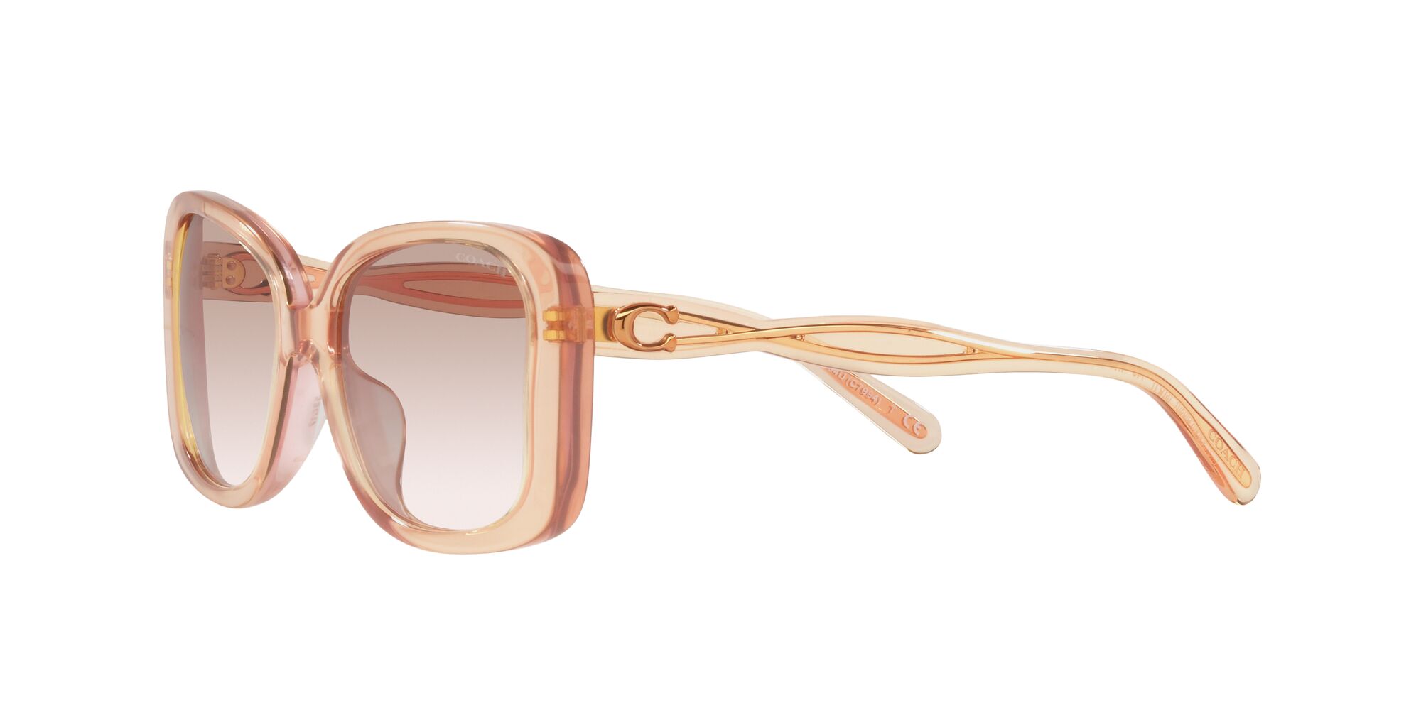 Foto 4 pulgar | Lente De Sol Coach Hc8334u Color Durazno Degradado Forma Butterfly Para Mujer