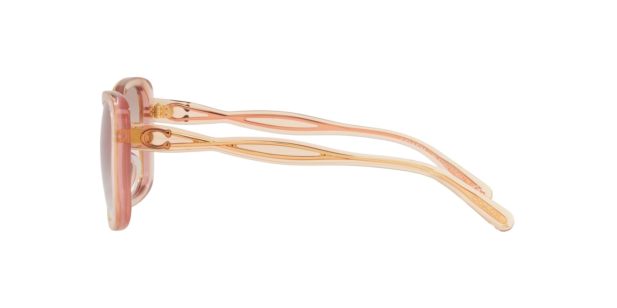 Foto 5 pulgar | Lente De Sol Coach Hc8334u Color Durazno Degradado Forma Butterfly Para Mujer