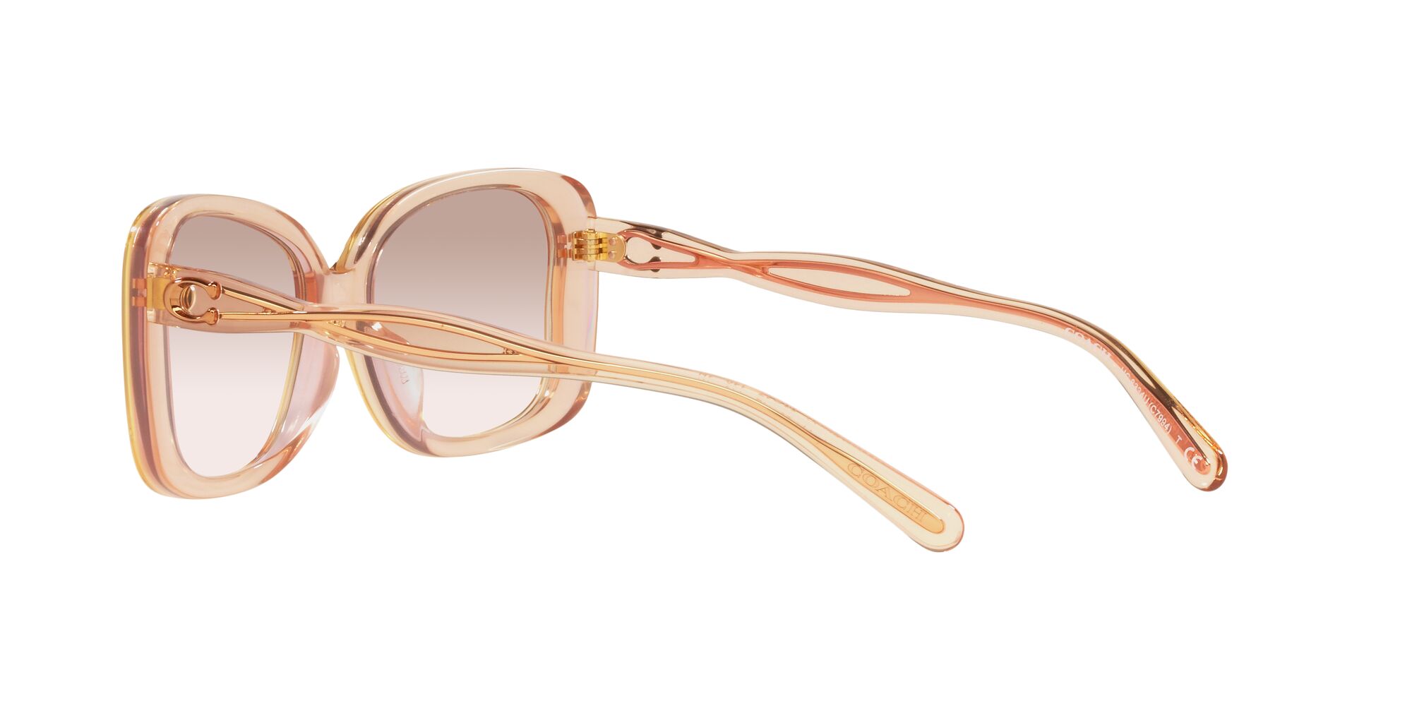 Foto 6 pulgar | Lente De Sol Coach Hc8334u Color Durazno Degradado Forma Butterfly Para Mujer