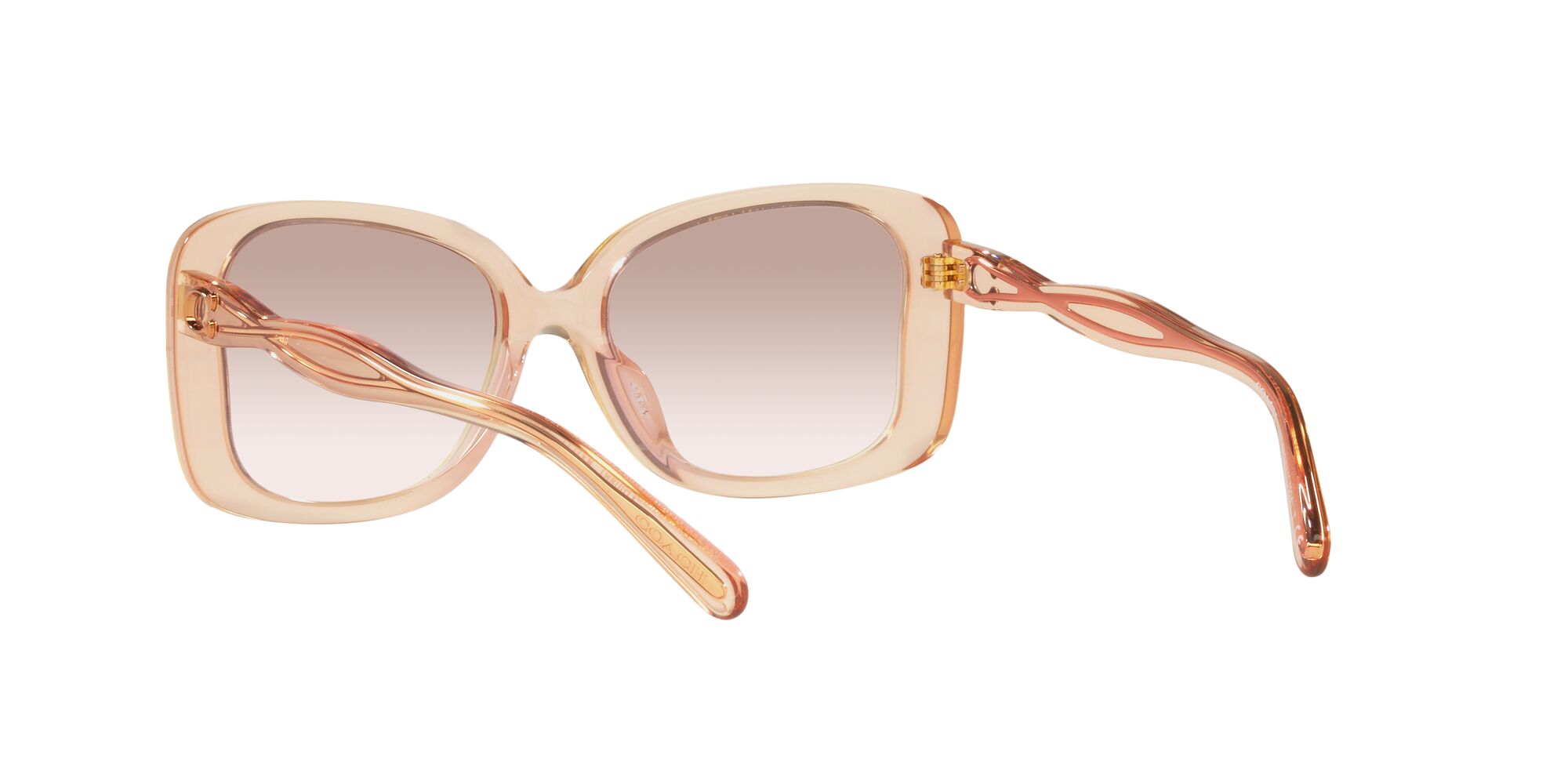 Foto 7 pulgar | Lente De Sol Coach Hc8334u Color Durazno Degradado Forma Butterfly Para Mujer