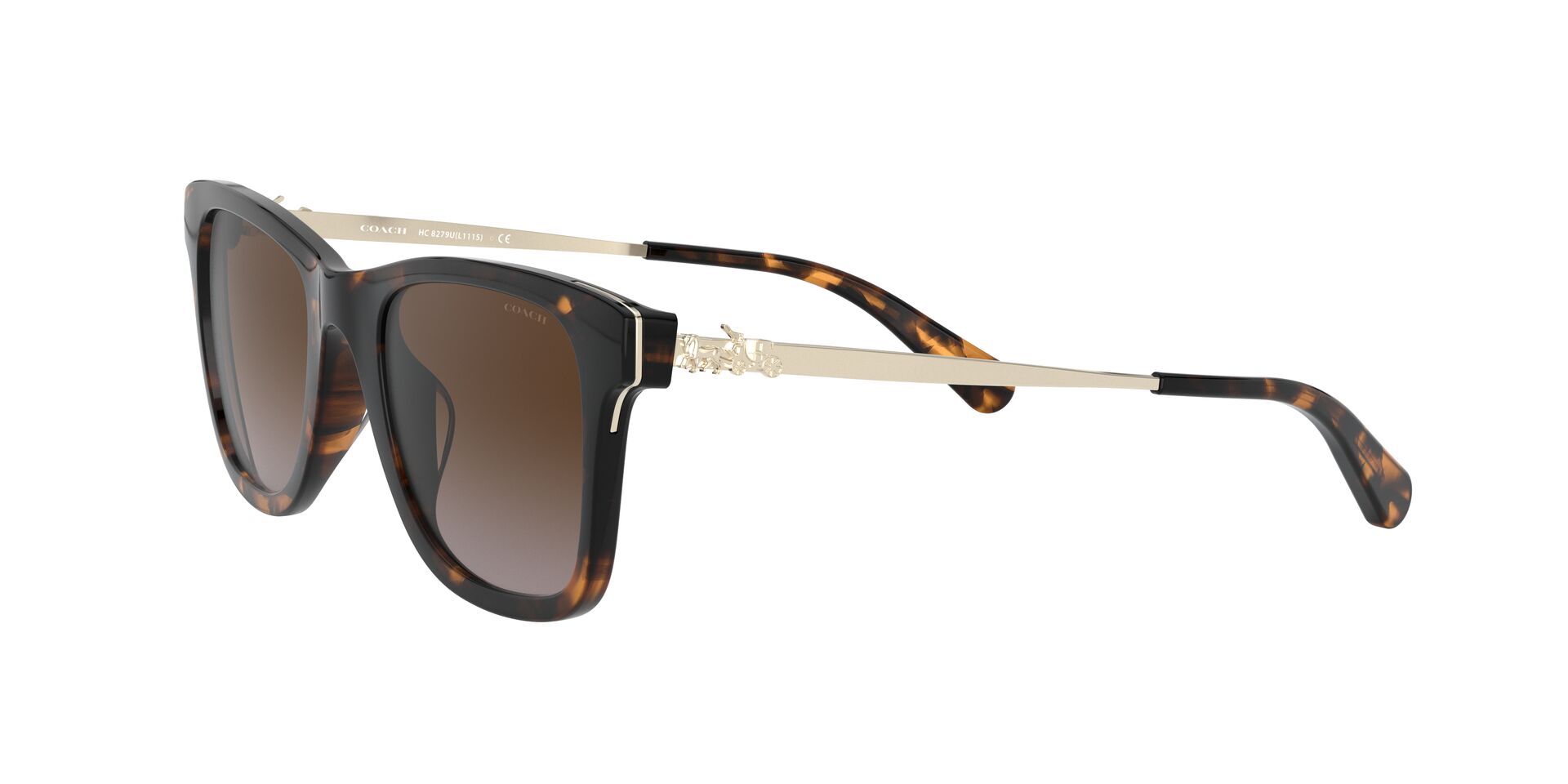 Foto 4 pulgar | Lente De Sol Coach Hc8279u Color Café Degradado Forma Rectangular Para Mujer