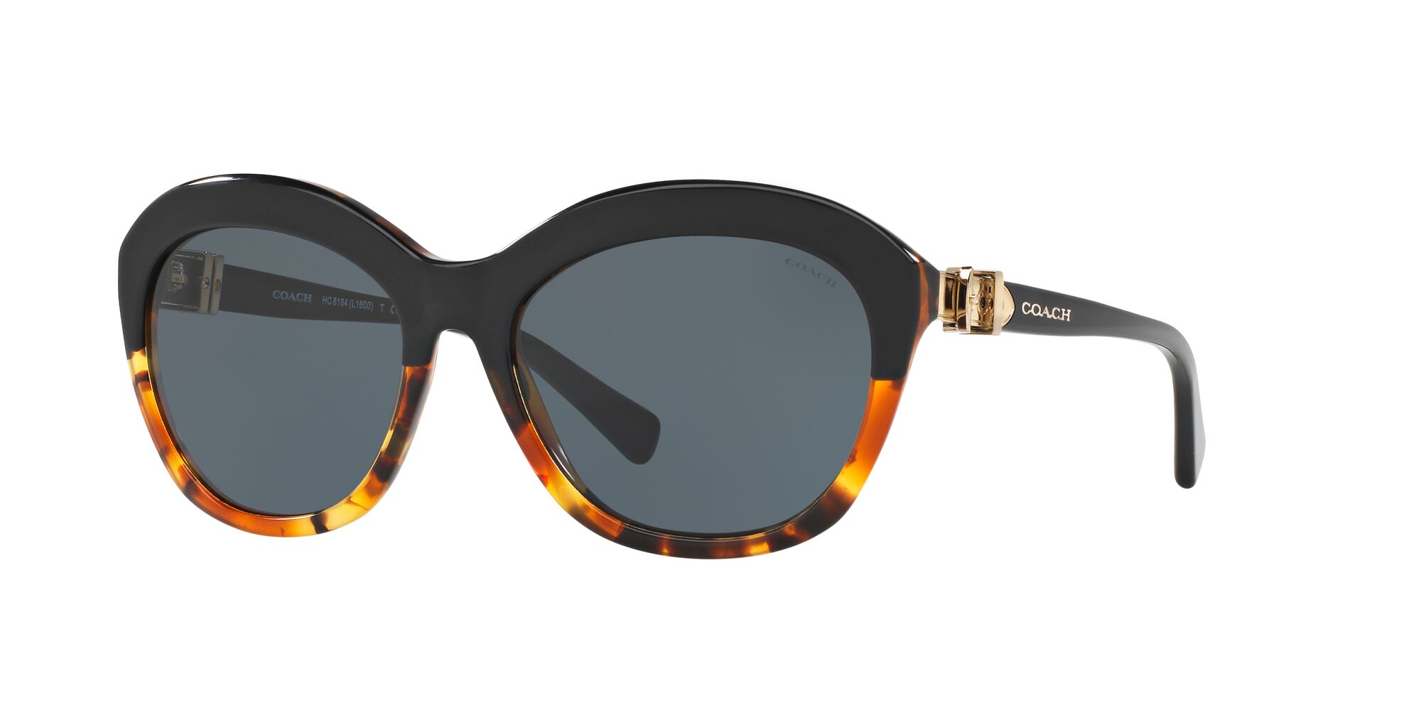 Foto 2 | Lente De Sol Coach Hc8184 Color Gris Oscuro Forma Cat Eye Para Mujer