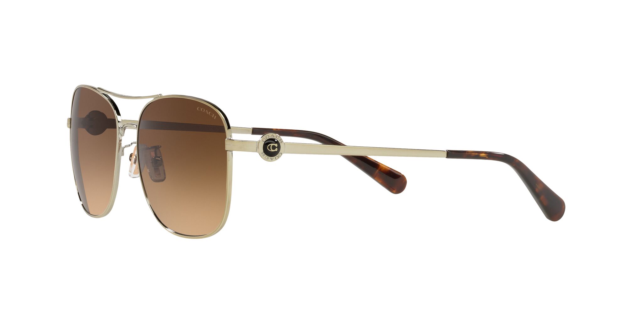 Foto 4 pulgar | Lente De Sol Coach Hc7127 Color Café Degradado Forma Rectangular Para Mujer