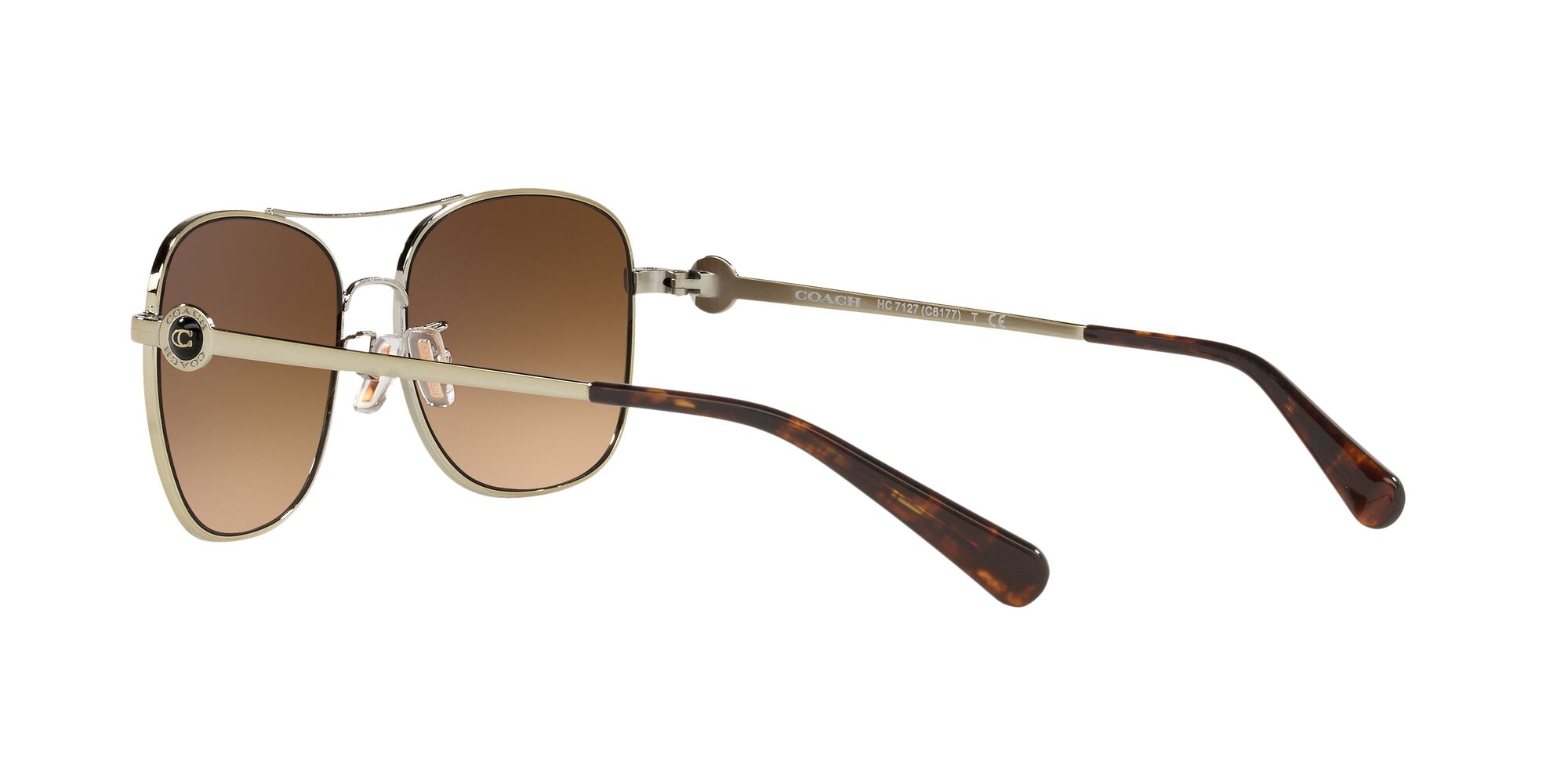 Foto 6 pulgar | Lente De Sol Coach Hc7127 Color Café Degradado Forma Rectangular Para Mujer