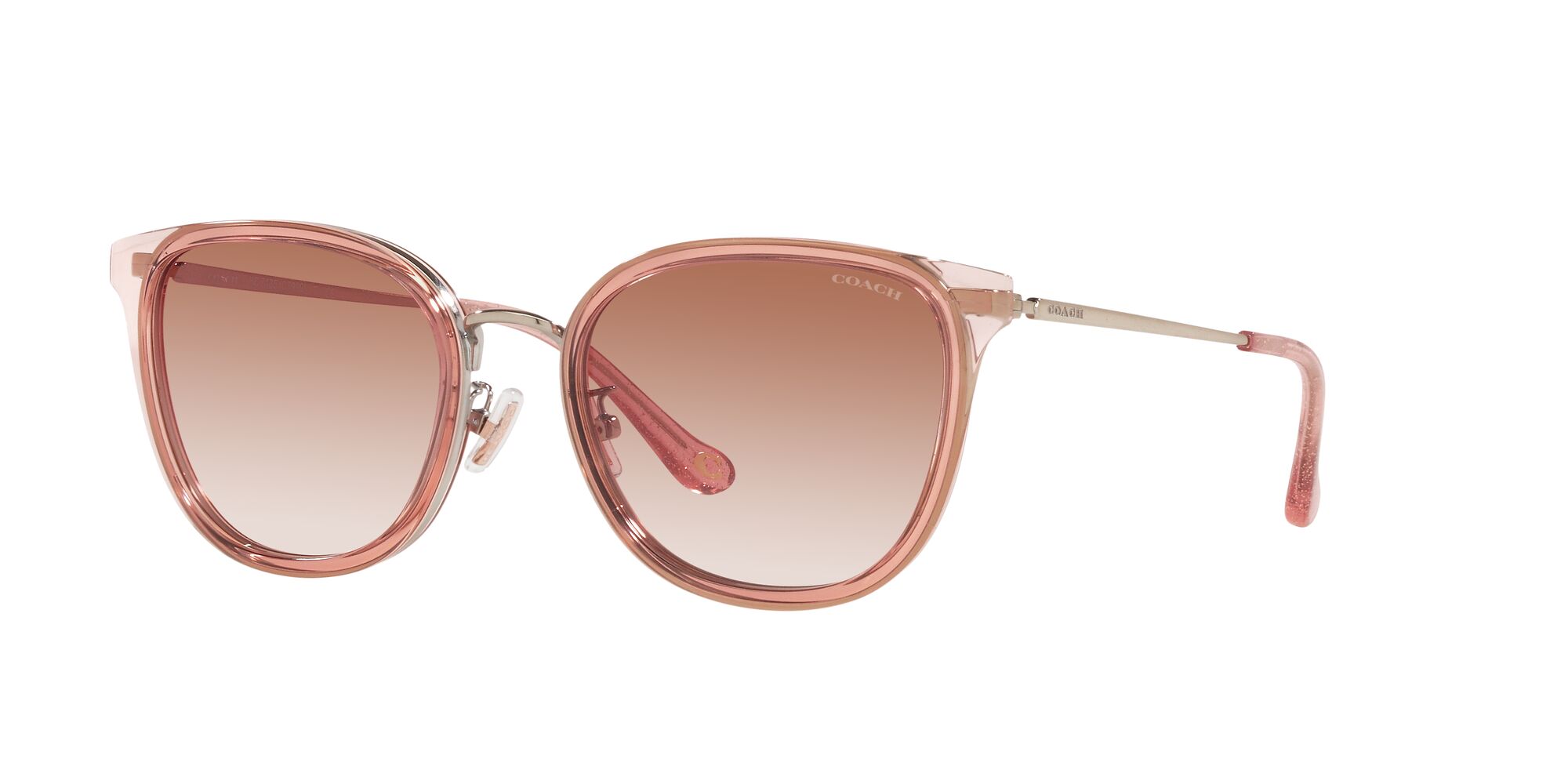 Foto 3 pulgar | Lente De Sol Coach Hc7135 Color Rosa Degradado Forma Cuadrada Para Mujer