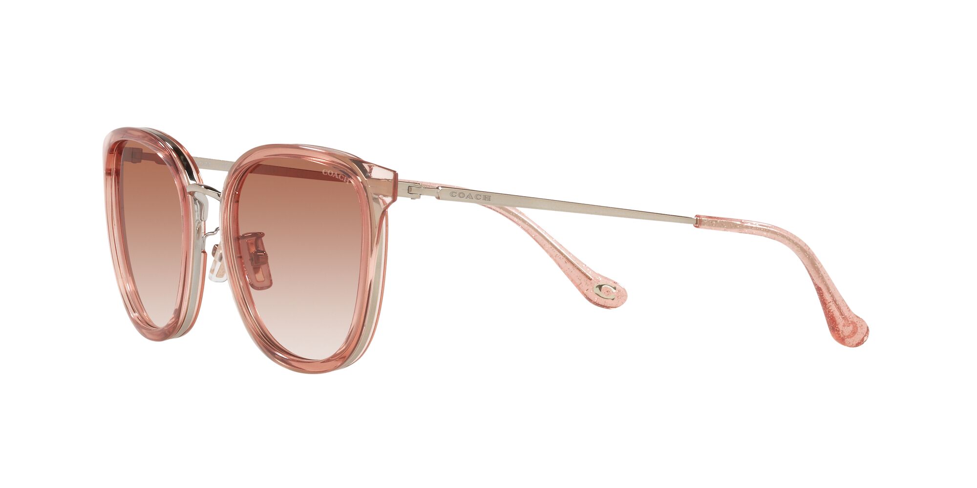 Foto 4 pulgar | Lente De Sol Coach Hc7135 Color Rosa Degradado Forma Cuadrada Para Mujer