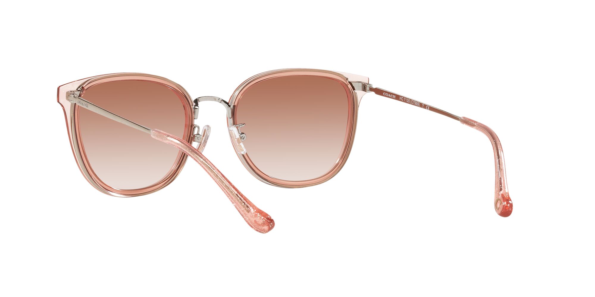 Foto 7 pulgar | Lente De Sol Coach Hc7135 Color Rosa Degradado Forma Cuadrada Para Mujer