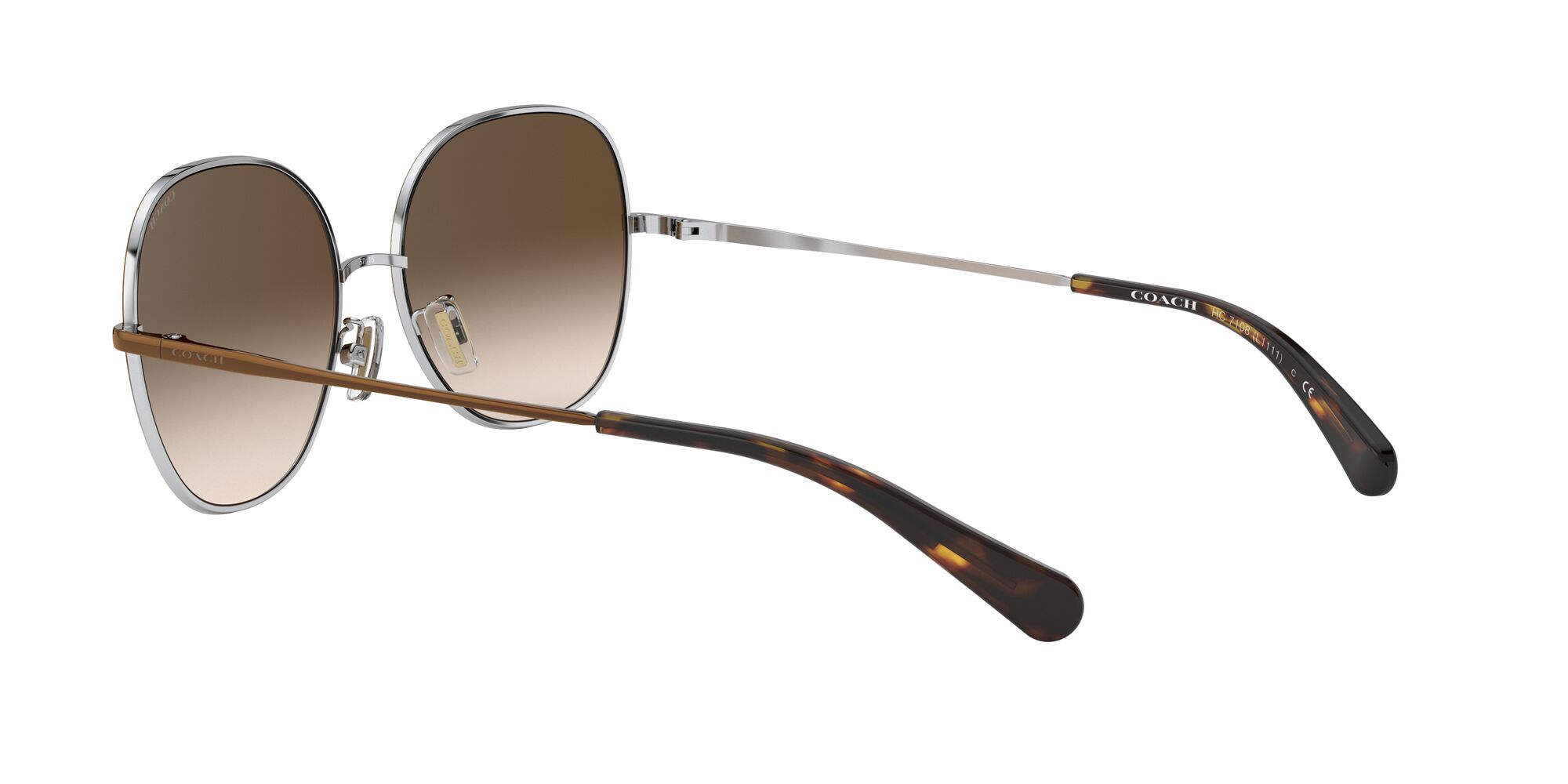 Foto 6 pulgar | Lente De Sol Coach Hc7108 Color Café Degradado Forma Redonda Para Mujer