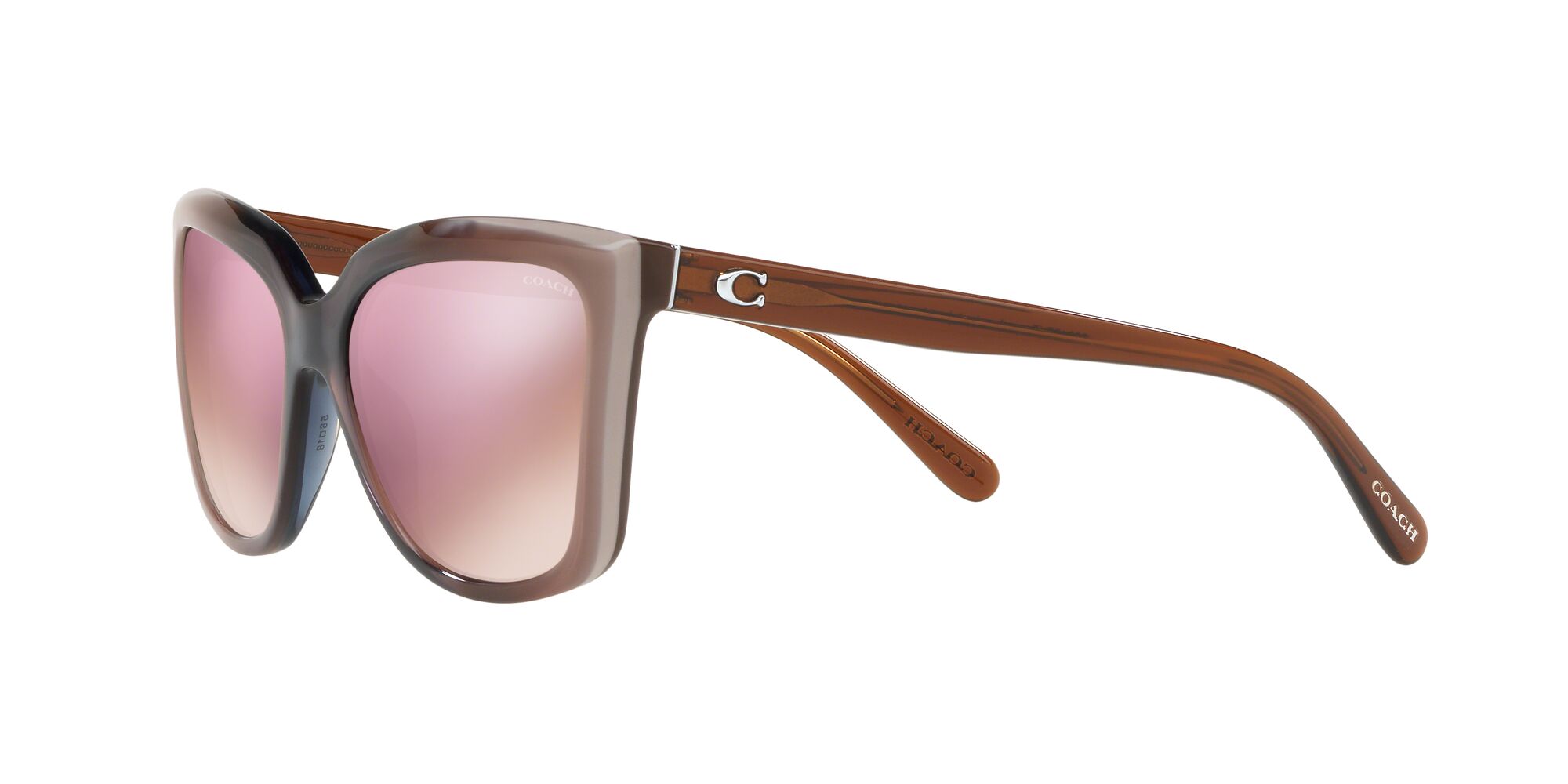 Foto 4 pulgar | Lente De Sol Coach Hc8261 Color Rosa Espejeado Forma Cuadrada Para Mujer