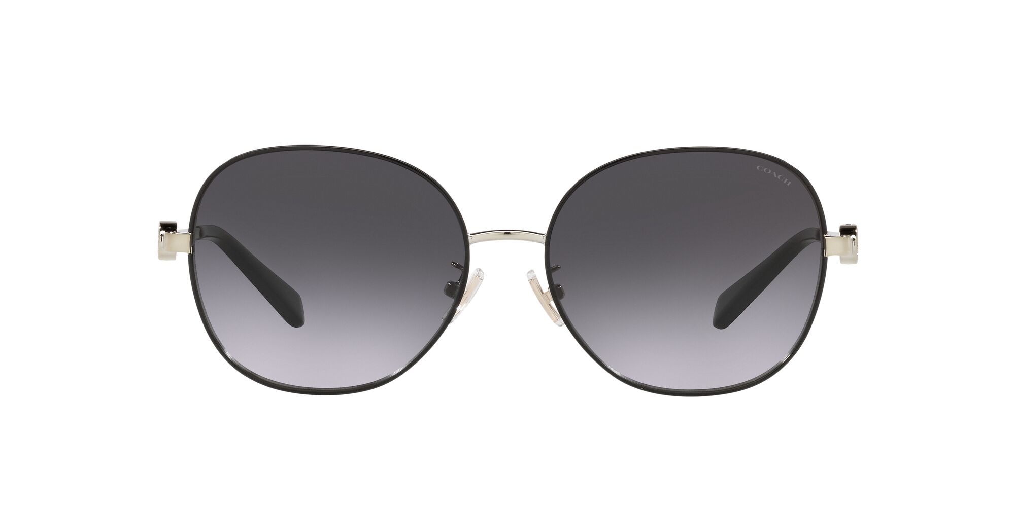 Foto 2 pulgar | Lente De Sol Coach Hc7123 Color Gris Degradado Forma Redonda Para Mujer
