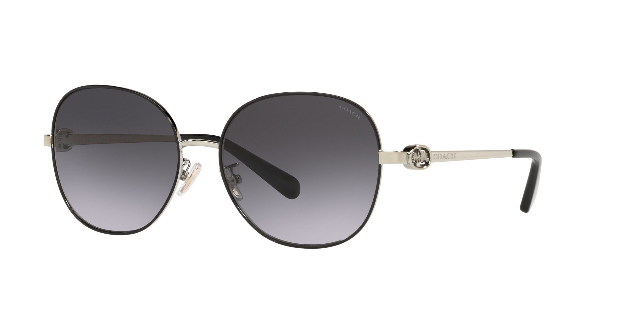 Foto 2 | Lente De Sol Coach Hc7123 Color Gris Degradado Forma Redonda Para Mujer