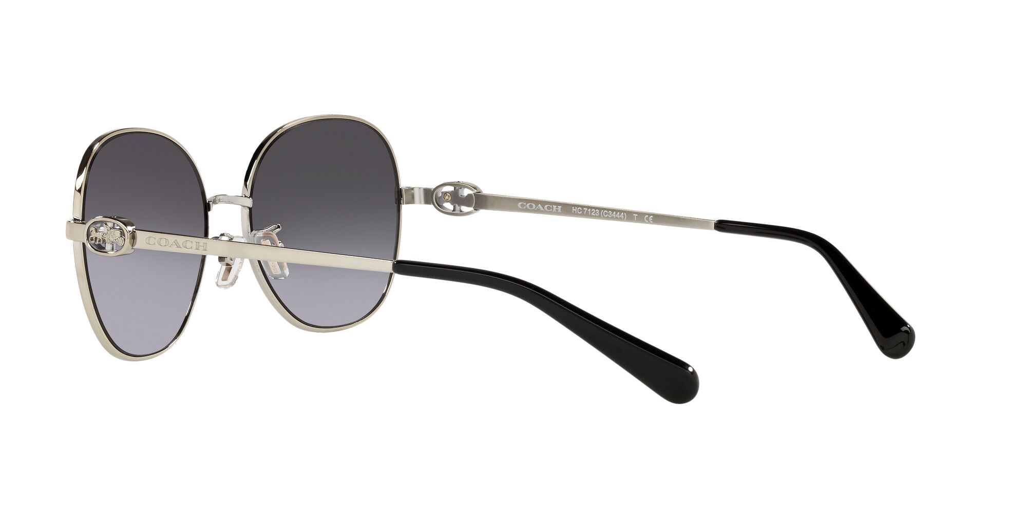 Foto 6 pulgar | Lente De Sol Coach Hc7123 Color Gris Degradado Forma Redonda Para Mujer