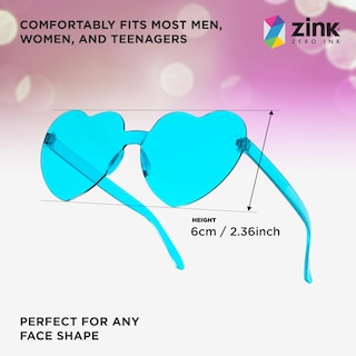 Foto 2 | Gafas De Sol Zink Colorful Heart Sin Montura En Forma De Corazón X6 - Venta Internacional.