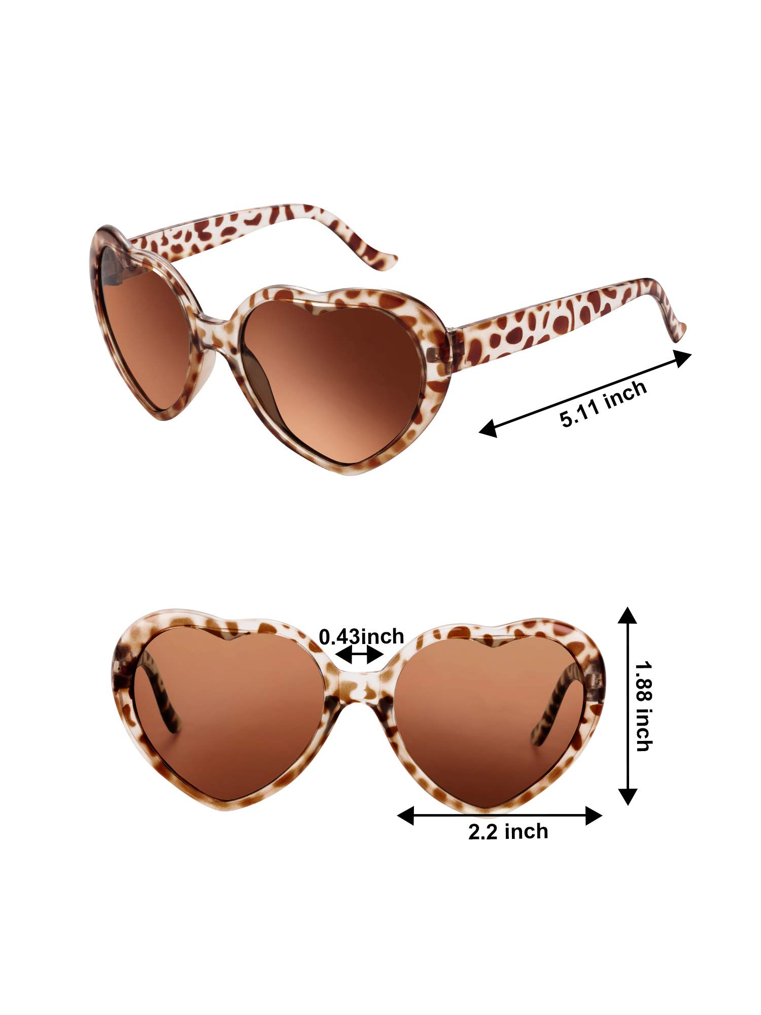 Foto 4 pulgar | Gafas De Sol Bulu En Forma De Corazón En Colores Neón Para Mujer X12 - Venta Internacional.