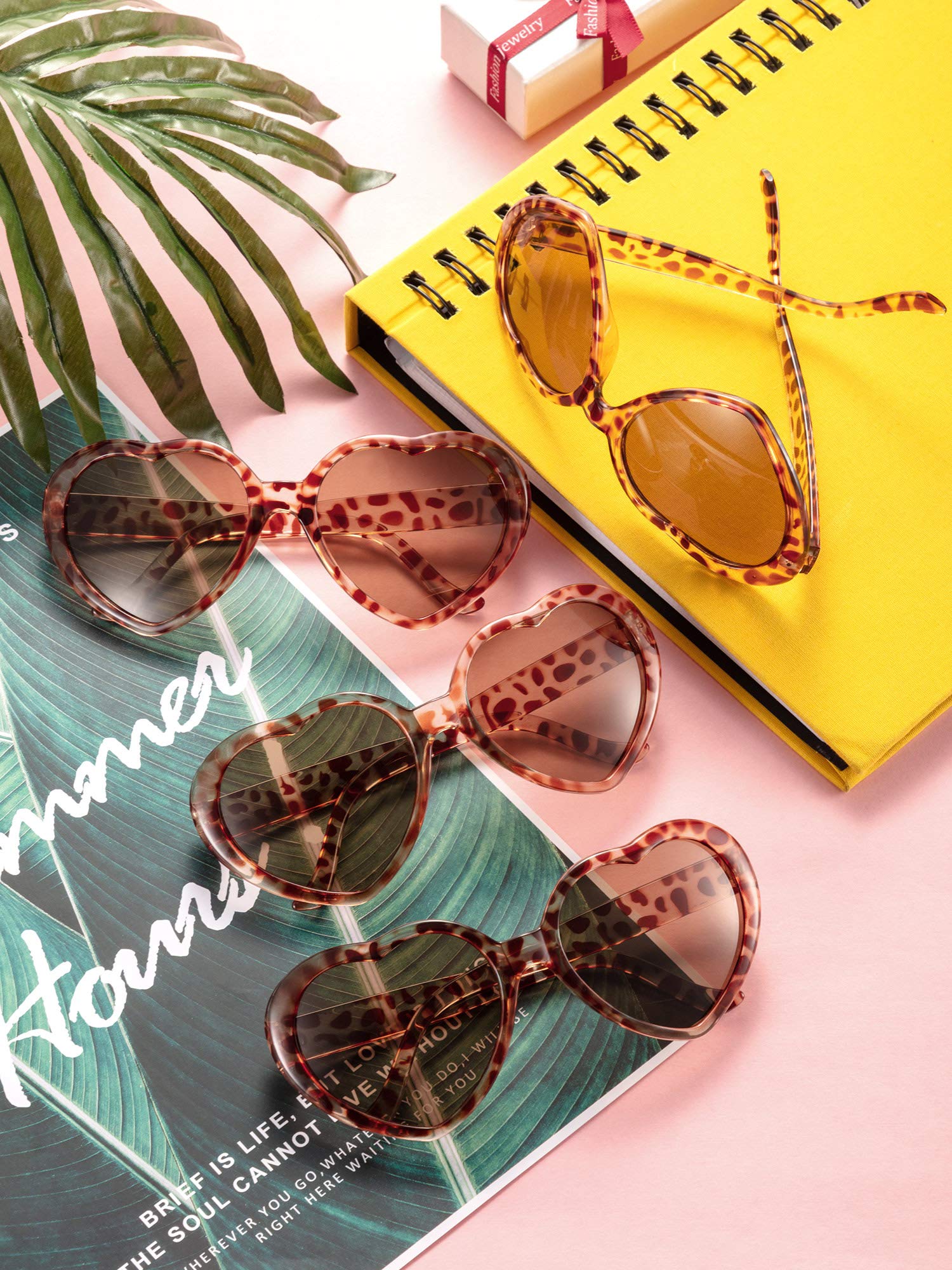Foto 6 pulgar | Gafas De Sol Bulu En Forma De Corazón En Colores Neón Para Mujer X12 - Venta Internacional.
