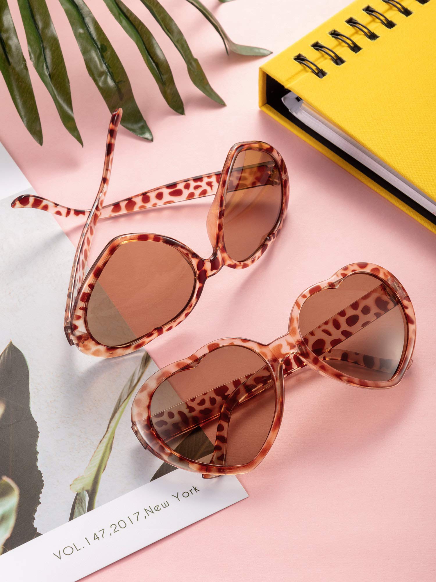 Foto 6 | Gafas De Sol Bulu En Forma De Corazón En Colores Neón Para Mujer X12 - Venta Internacional.