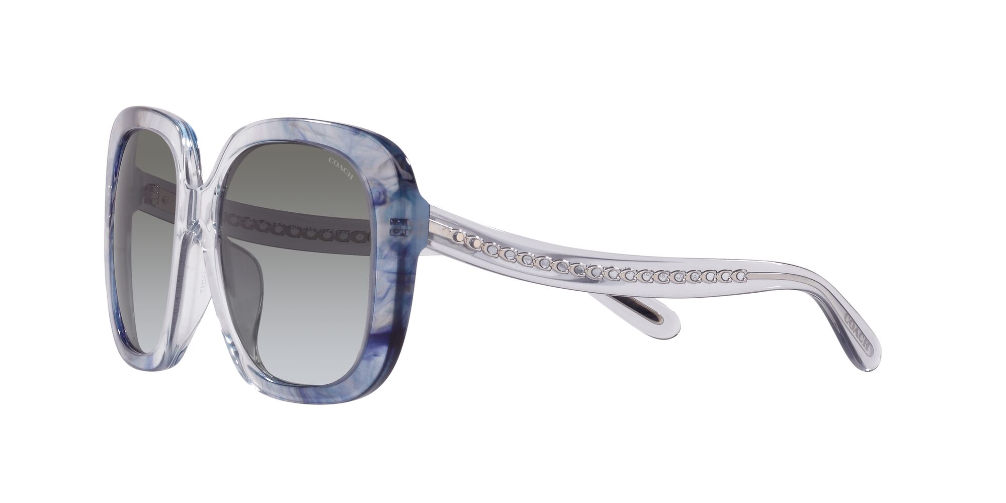 Foto 4 pulgar | Lente De Sol Coach 0hc8323u Color Azul Degradado Forma Cuadrada