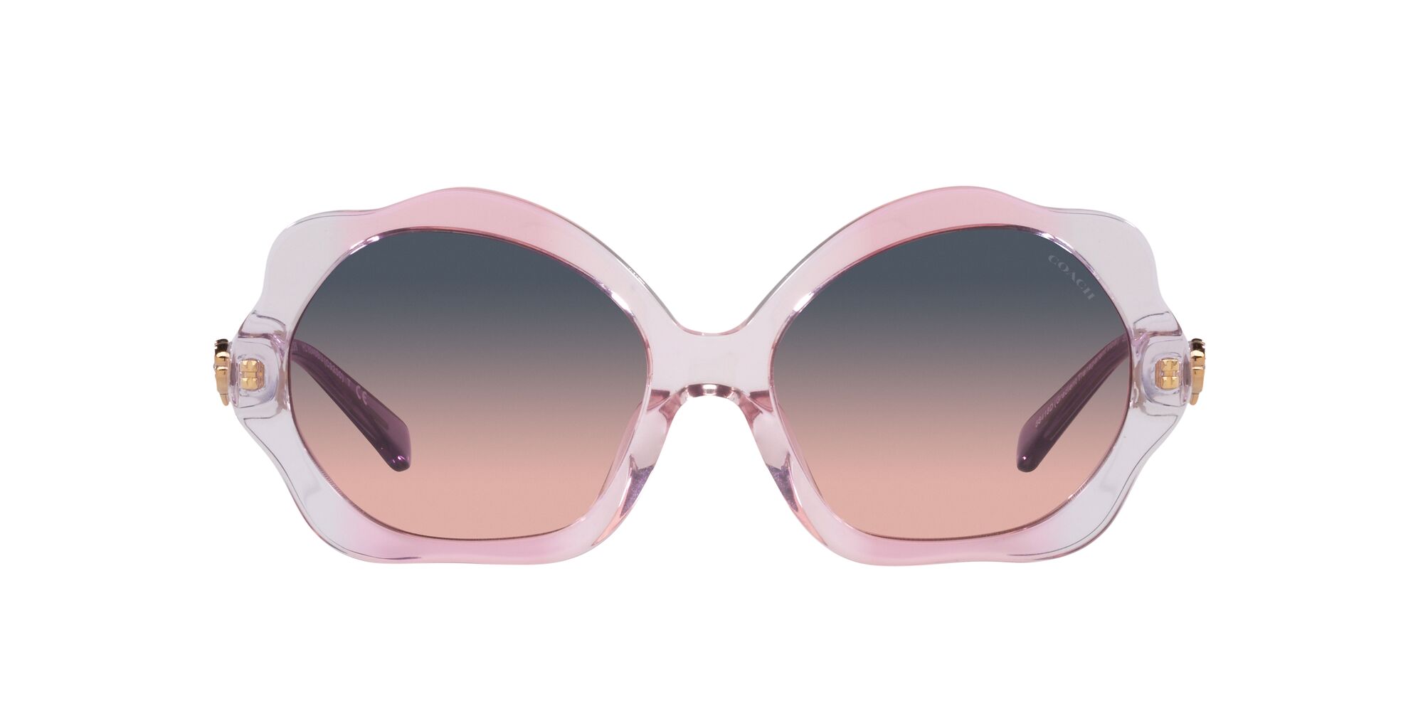 Foto 1 | Lente De Sol Coach 0hc8346bu Color Degradado Rosa Púrpura Forma Irregular