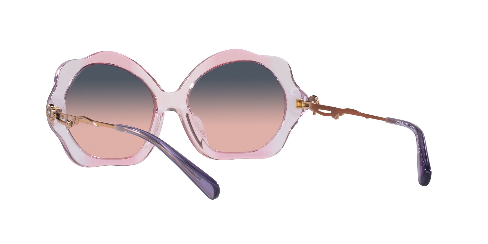 Foto 7 pulgar | Lente De Sol Coach 0hc8346bu Color Degradado Rosa Púrpura Forma Irregular