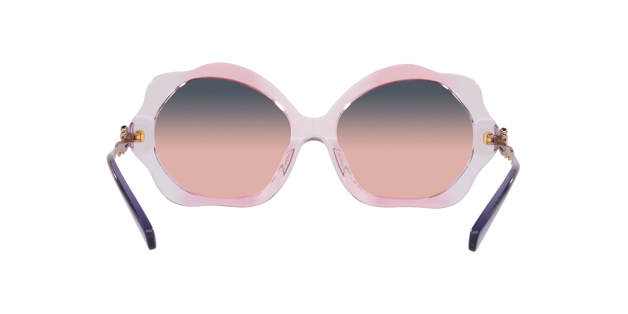 Foto 8 pulgar | Lente De Sol Coach 0hc8346bu Color Degradado Rosa Púrpura Forma Irregular