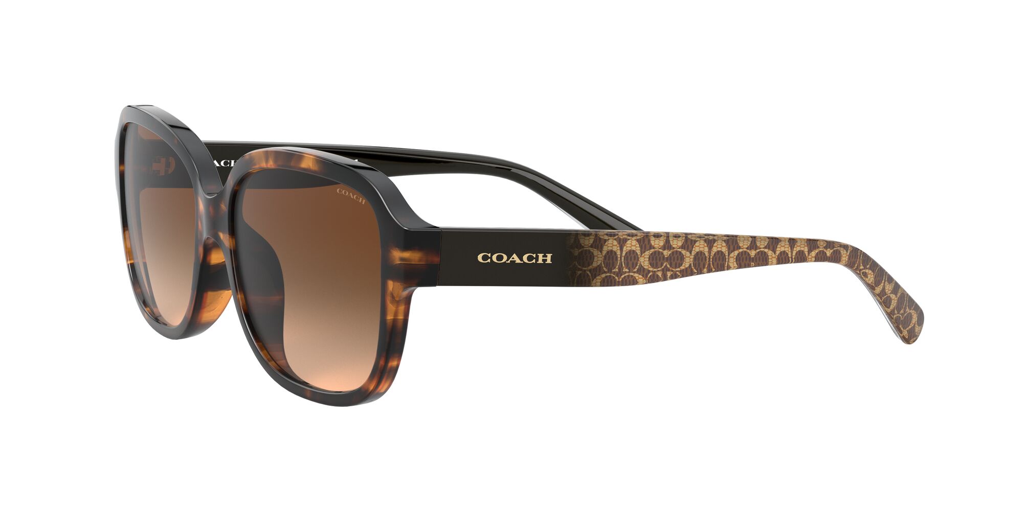 Foto 4 pulgar | Lente De Sol Coach 0hc8298u Color Marrón Oscuro Degradado Forma Rectangular