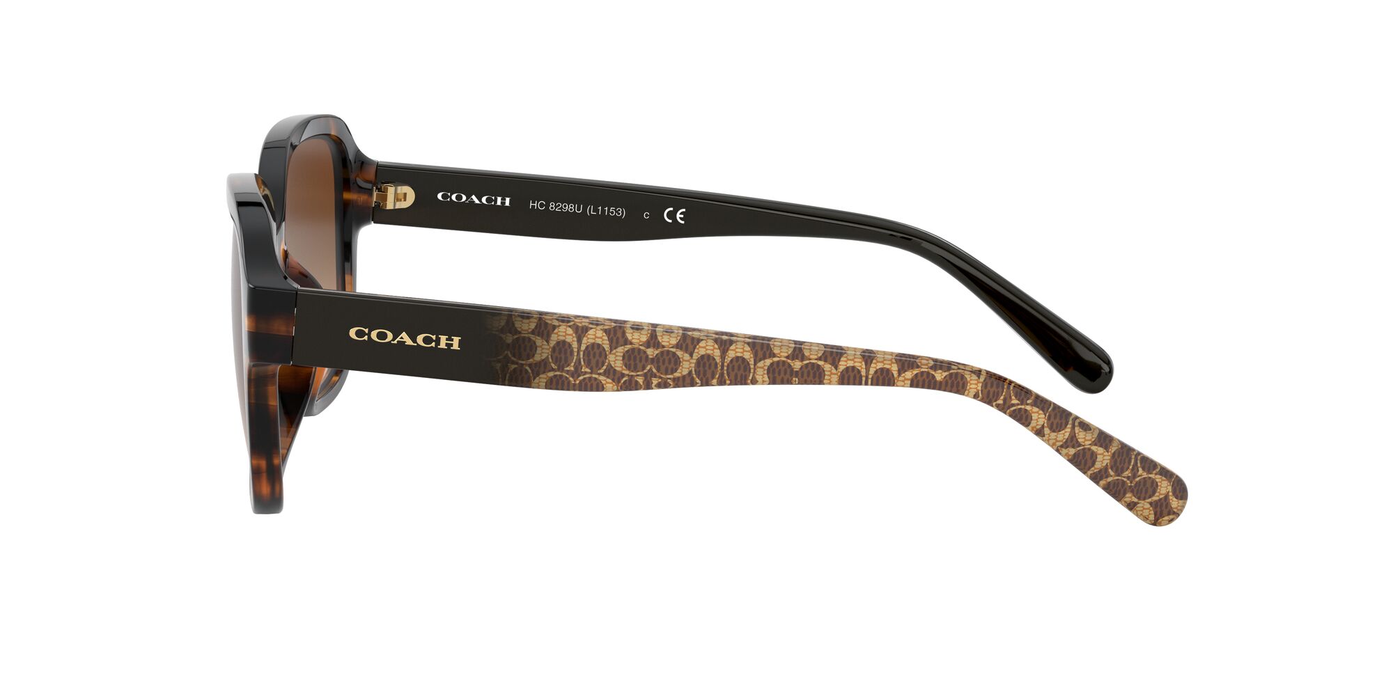 Foto 5 pulgar | Lente De Sol Coach 0hc8298u Color Marrón Oscuro Degradado Forma Rectangular