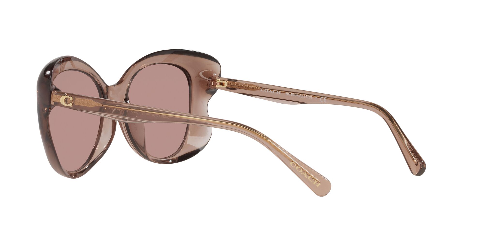Foto 6 pulgar | Lente De Sol Coach 0hc8307u Color Café Forma Butterfly