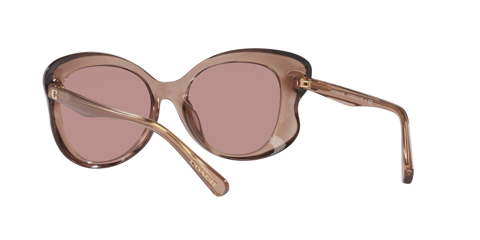 Foto 7 pulgar | Lente De Sol Coach 0hc8307u Color Café Forma Butterfly
