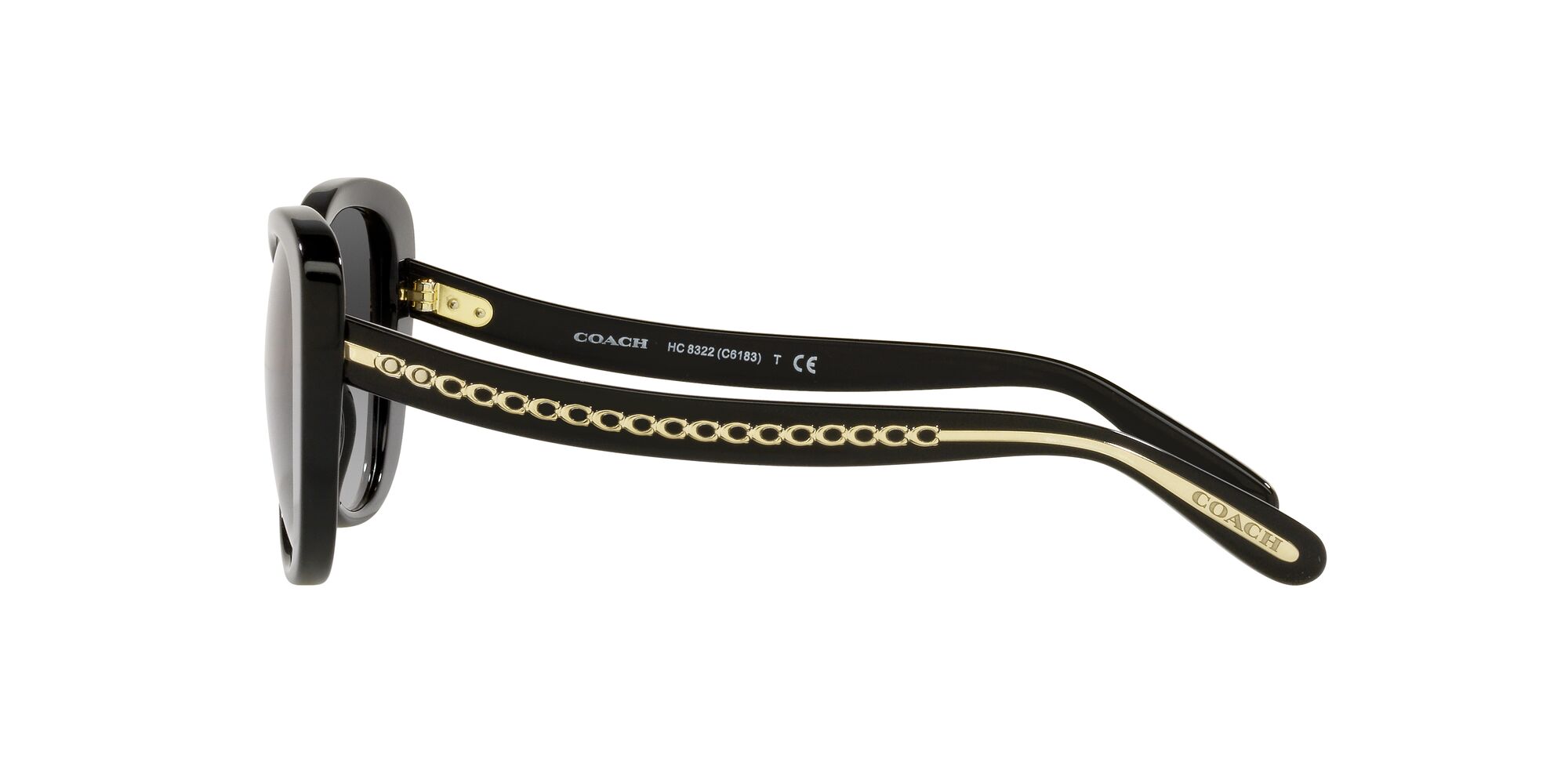 Foto 5 pulgar | Lente De Sol Coach 0hc8322 Color Gris Claro Degradado Negro Forma Rectangular