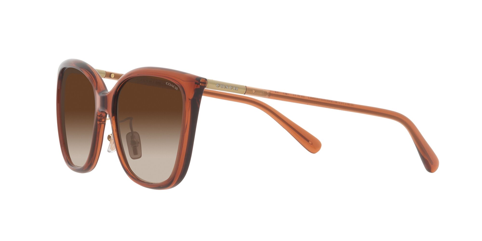 Foto 4 pulgar | Lente De Sol Coach 0hc8345 Color Marrón Degradado Forma Cuadrada