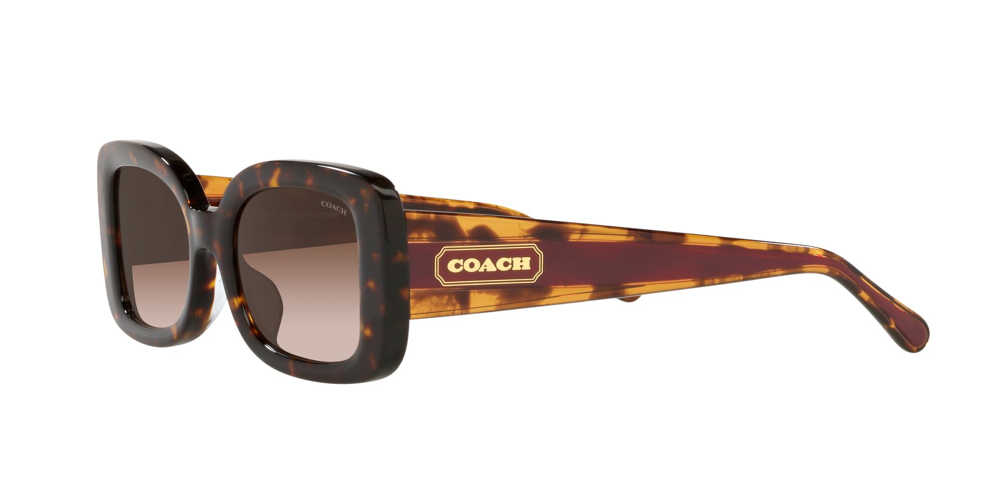 Foto 4 pulgar | Lente De Sol Coach 0hc8336u Color Marrón Degradado Forma Rectangular