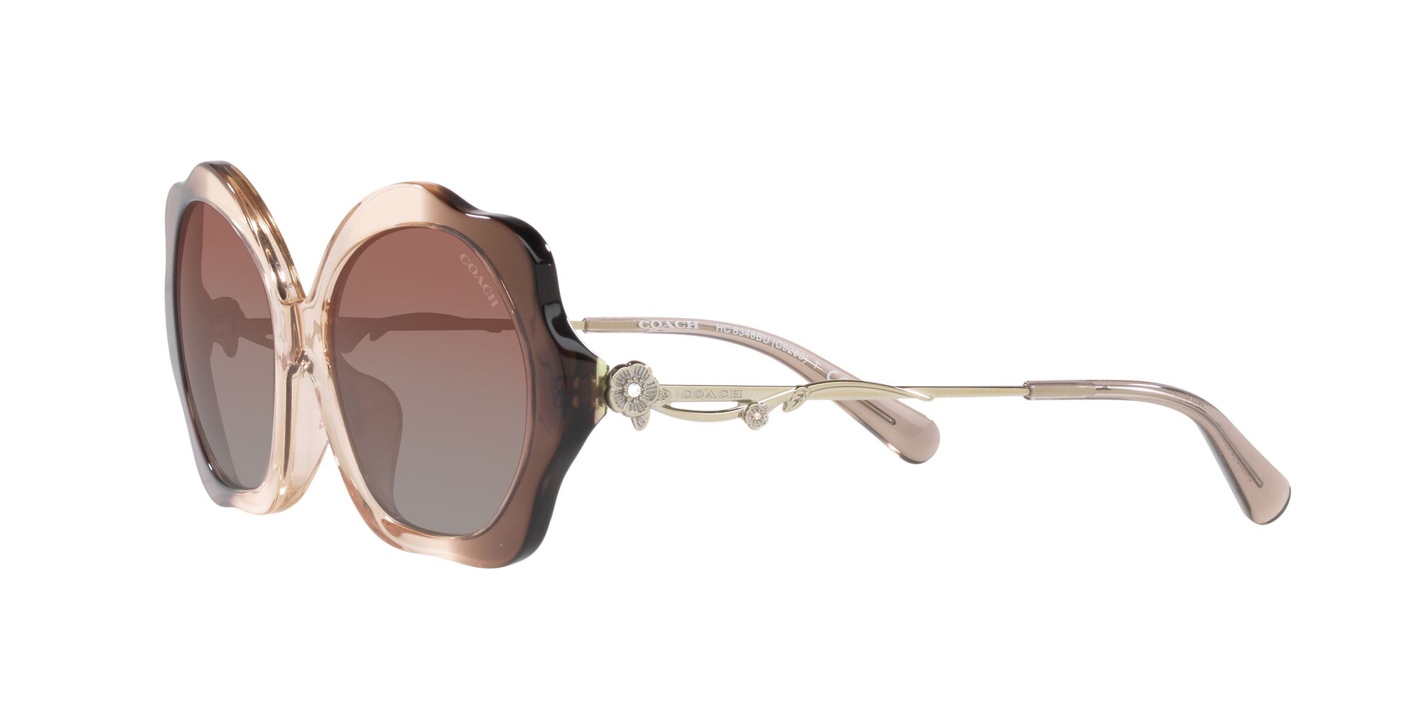 Foto 4 pulgar | Lente De Sol Coach 0hc8346bu Color Marrón Degradado Forma Irregular