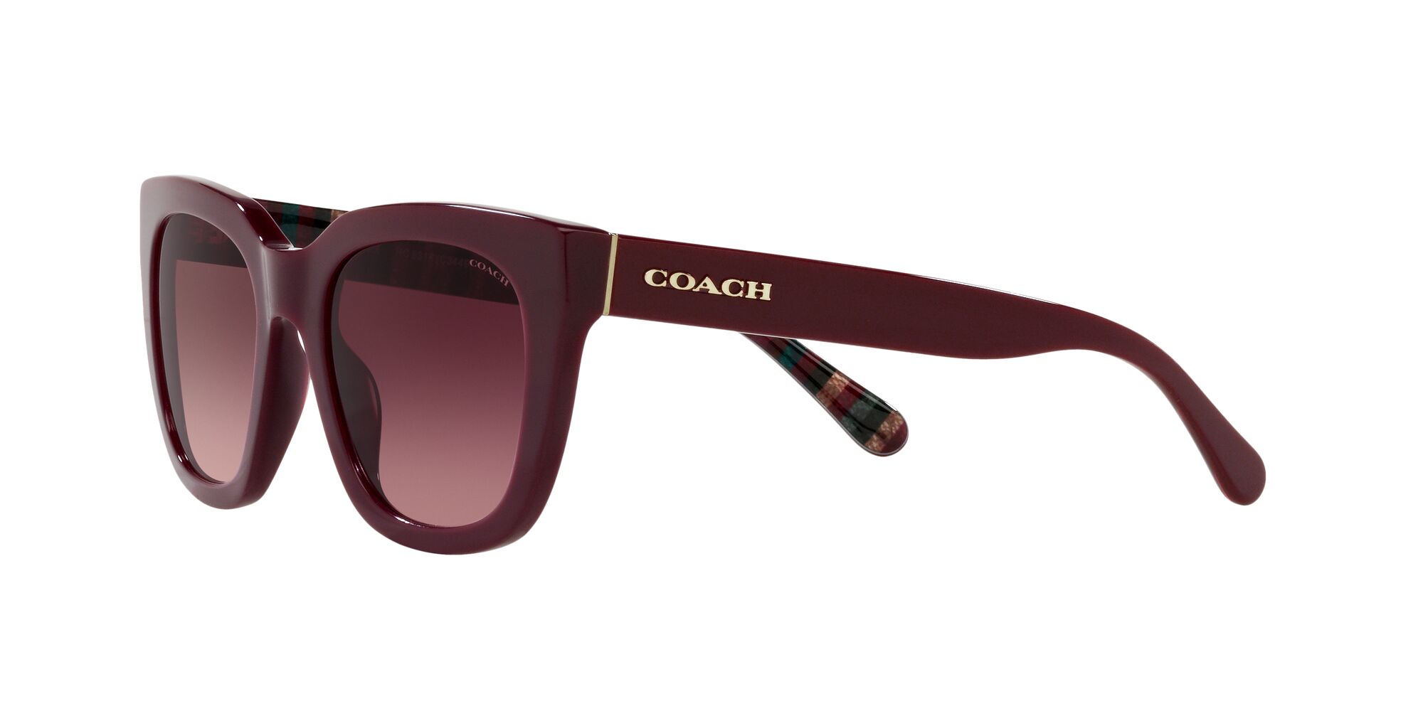 Foto 4 pulgar | Lente De Sol Coach 0hc8318 Color Borgoña Degradado Forma Cuadrada