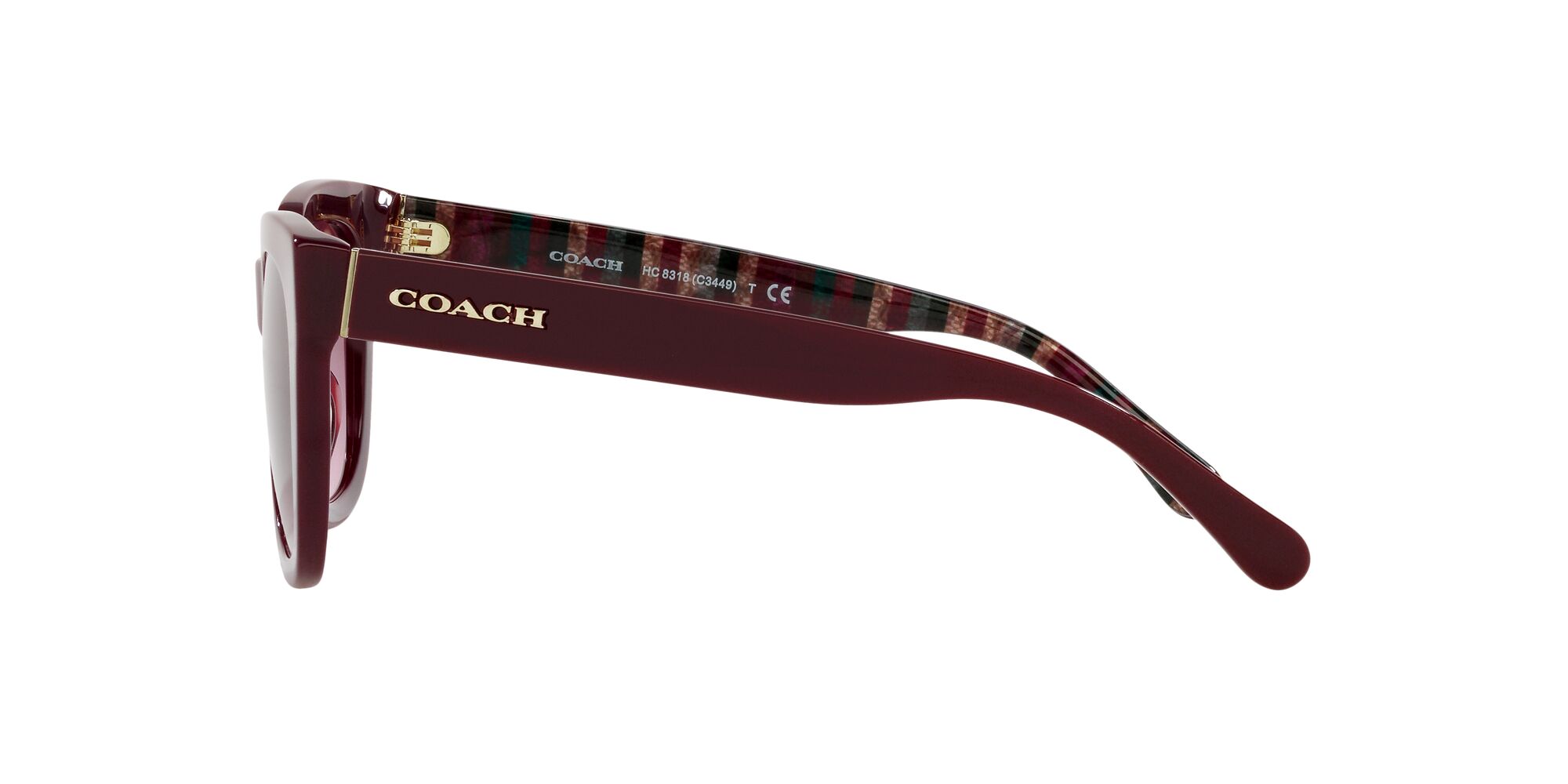 Foto 5 pulgar | Lente De Sol Coach 0hc8318 Color Borgoña Degradado Forma Cuadrada