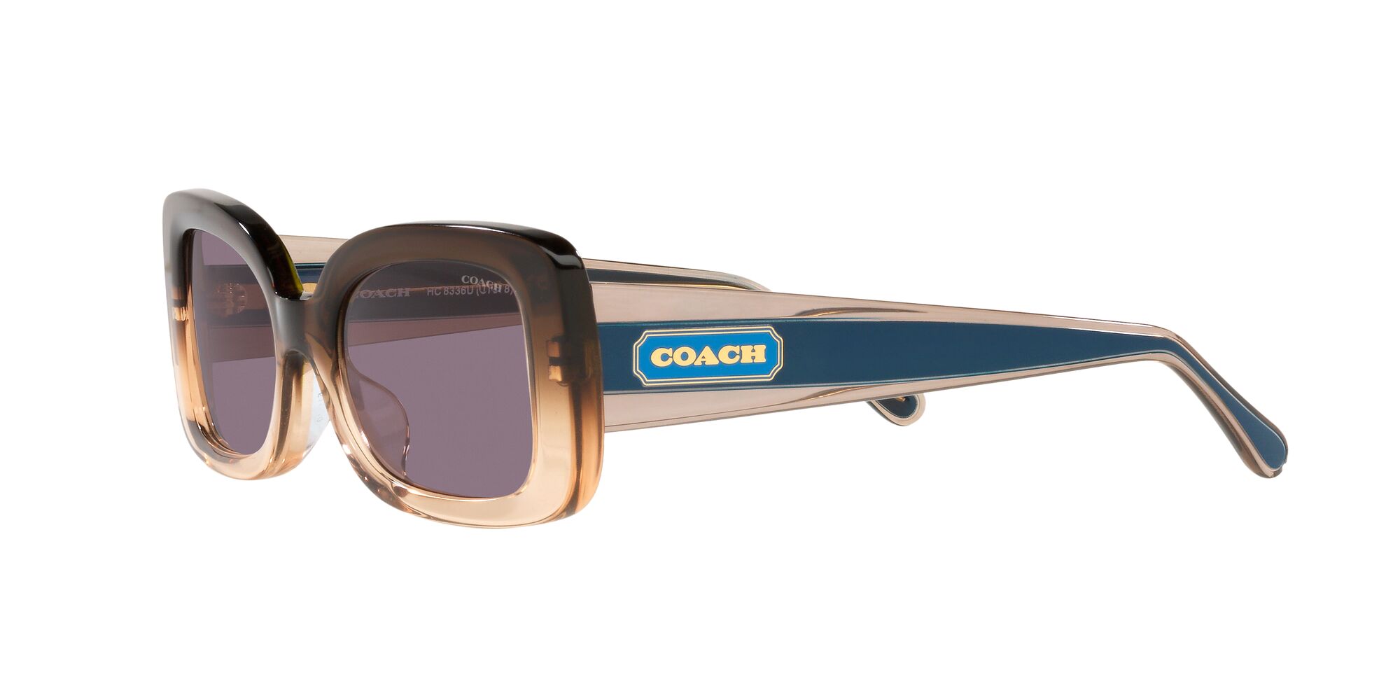 Foto 4 pulgar | Lente De Sol Coach 0hc8336u Color Violeta Sólido Forma Rectangular