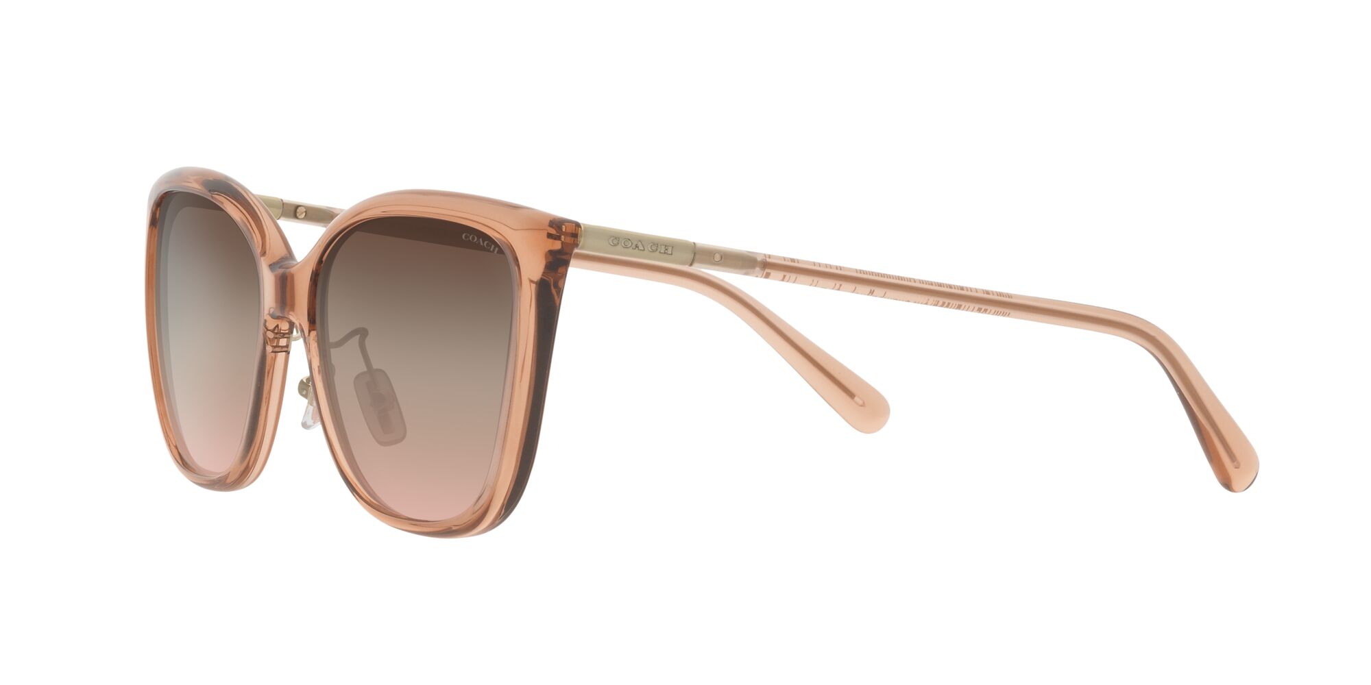 Foto 4 pulgar | Lente De Sol Coach 0hc8345 Color Degradado Marrón Rosa Forma Cuadrada