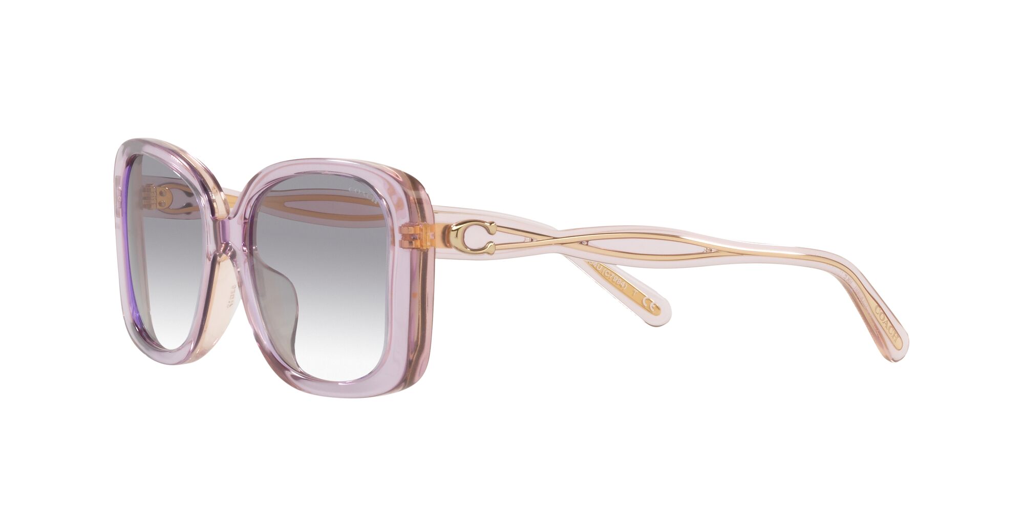 Foto 4 pulgar | Lente De Sol Coach 0hc8334u Color Lila Claro Degradado Forma Butterfly