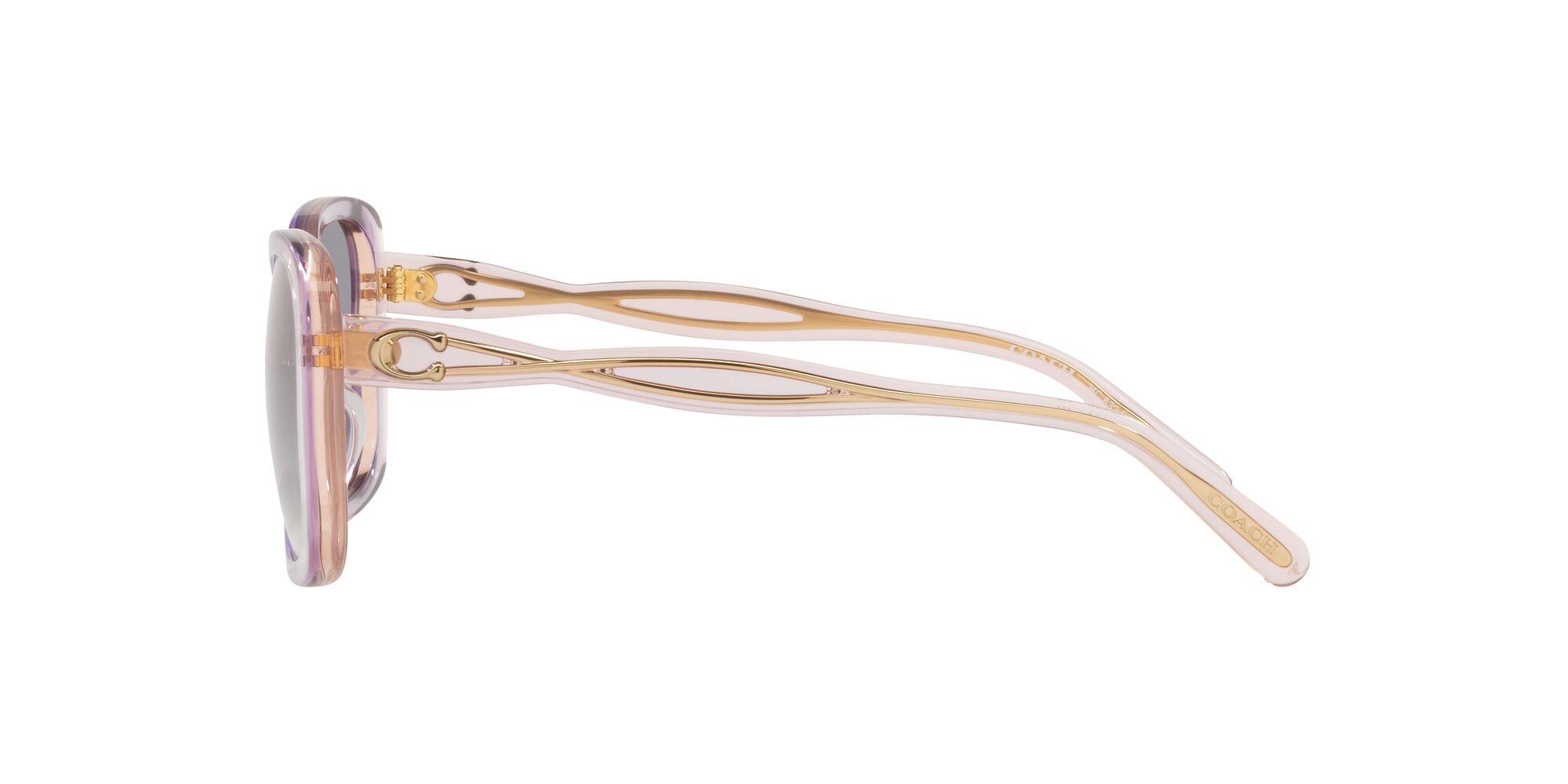 Foto 5 pulgar | Lente De Sol Coach 0hc8334u Color Lila Claro Degradado Forma Butterfly