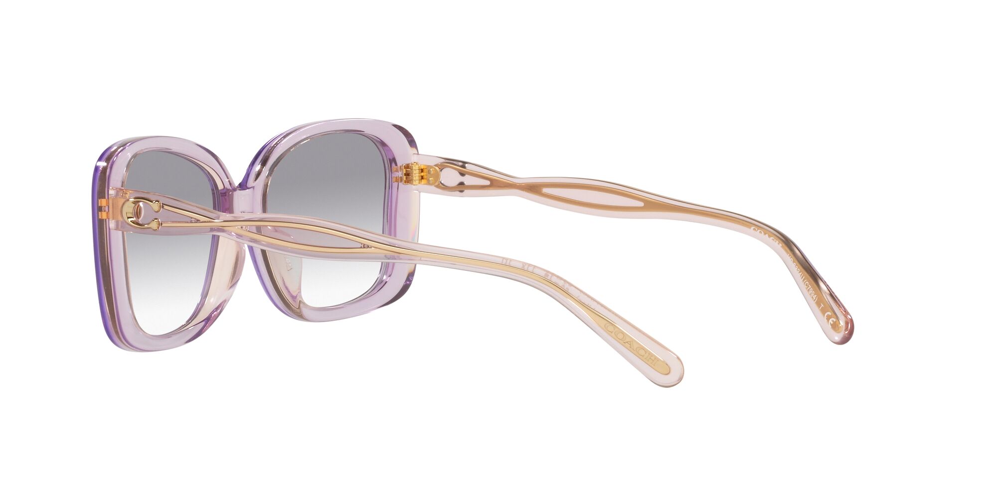 Foto 6 pulgar | Lente De Sol Coach 0hc8334u Color Lila Claro Degradado Forma Butterfly