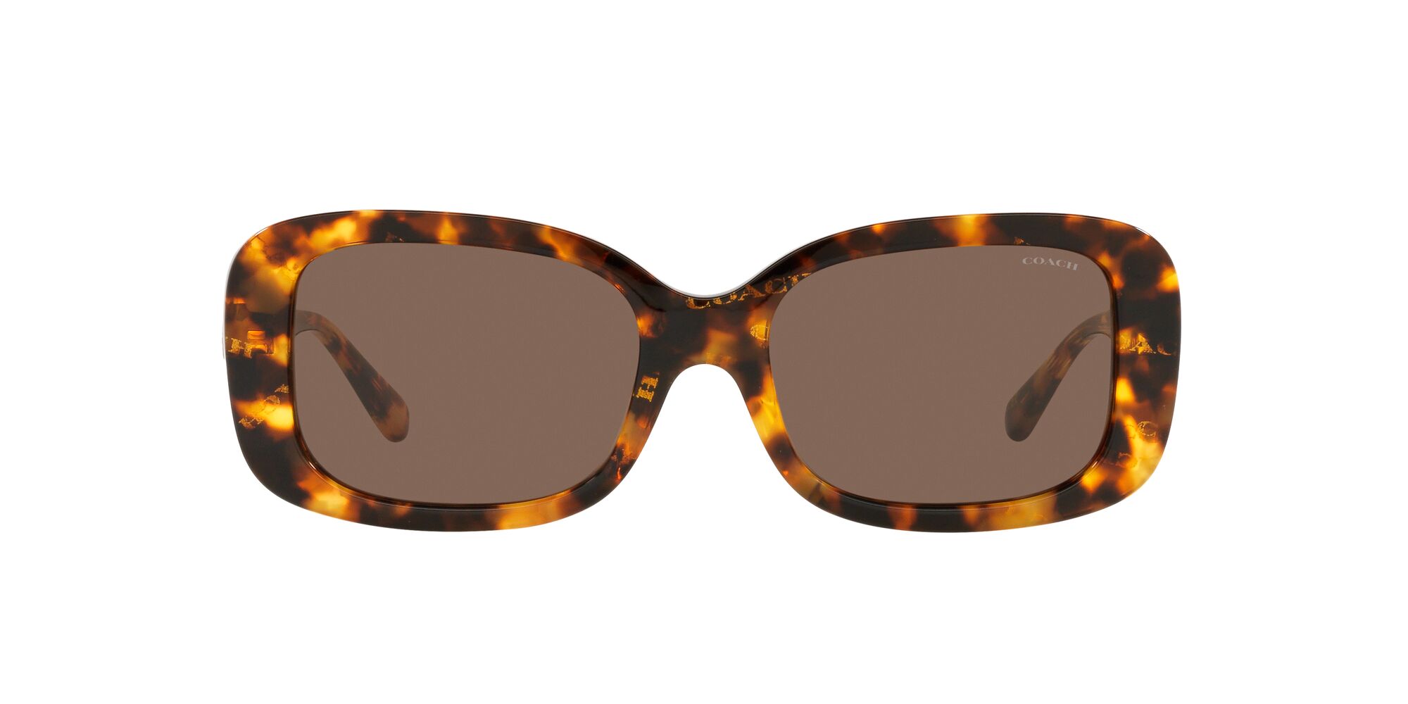 Lente De Sol Coach 0hc8330 Color Marrón Oscuro Sólido Forma Rectangular
