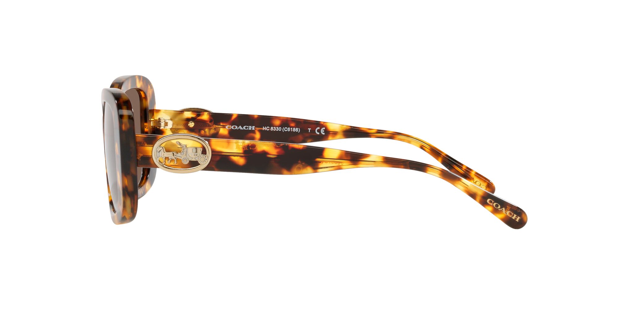 Foto 5 pulgar | Lente De Sol Coach 0hc8330 Color Marrón Oscuro Sólido Forma Rectangular