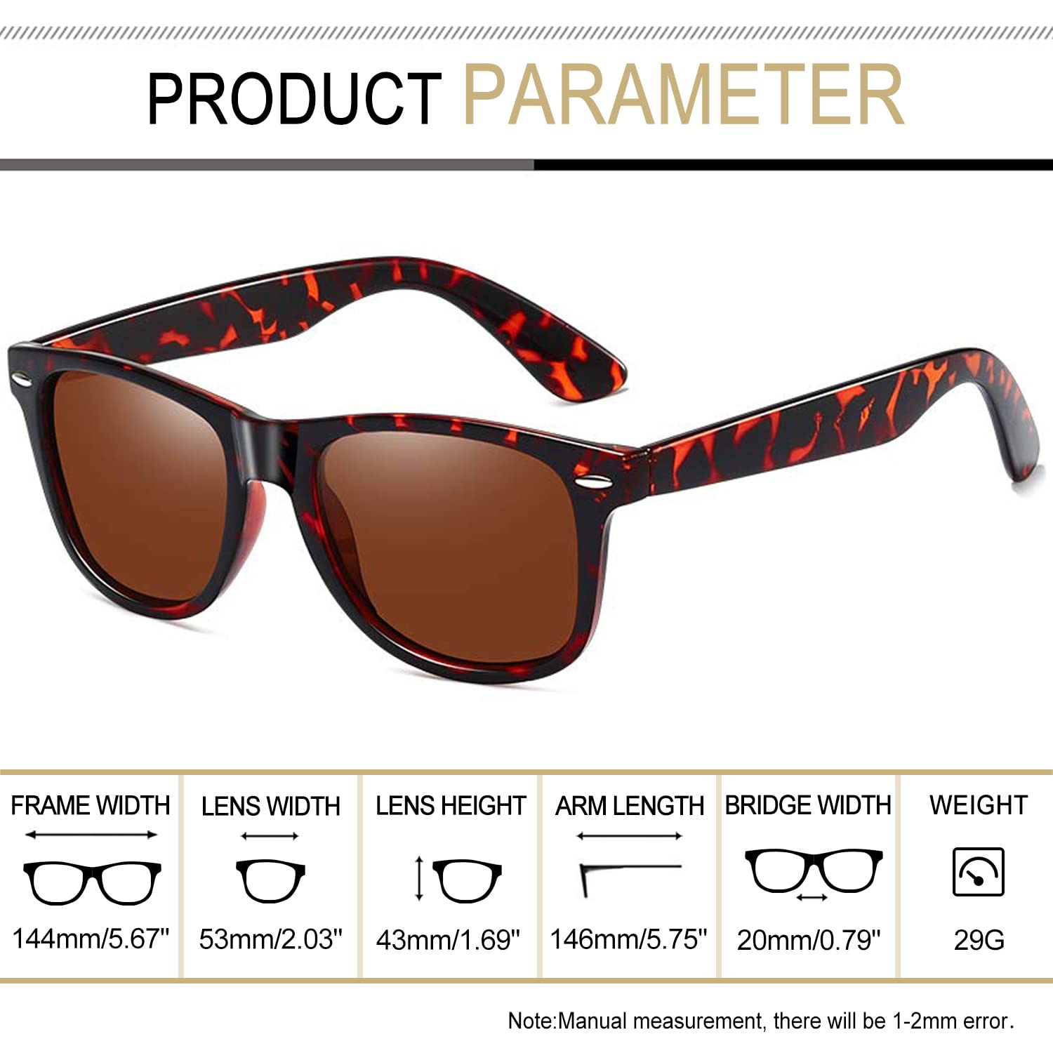 Foto 4 pulgar | Gafas De Sol Joopin Fashion De Gran Tamaño Cuadradas Polarizadas Uv400 - Venta Internacional.