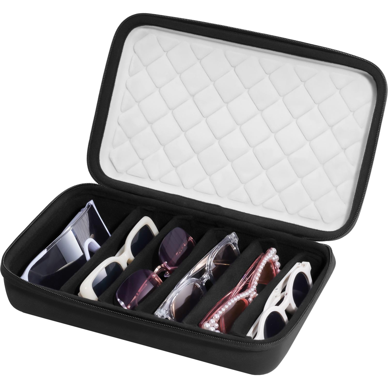 Foto 2 pulgar | Organizador De Gafas De Sol Procase Hard Shell Travel, Gris, 7 Ranuras - Venta Internacional.