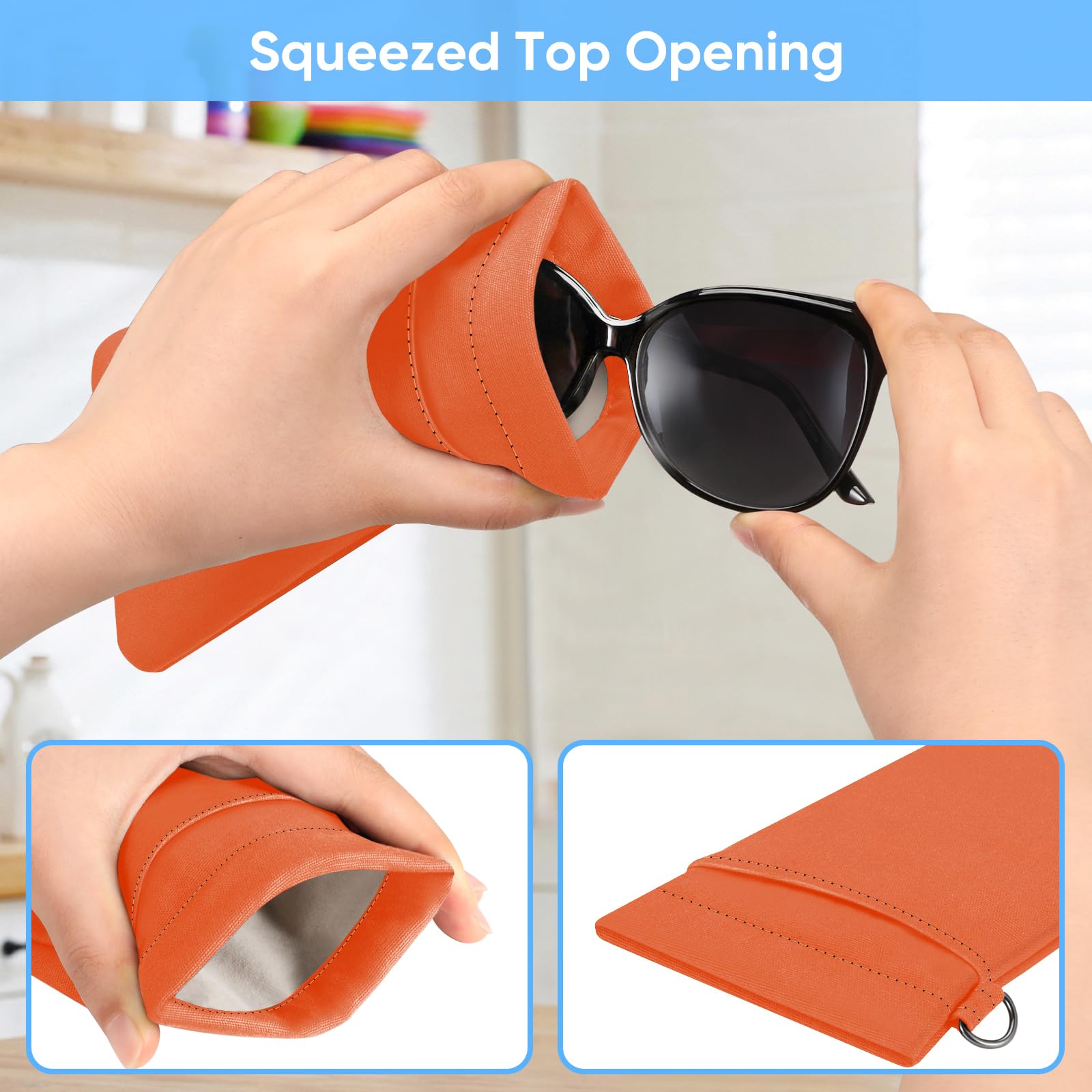 Foto 4 pulgar | Funda Para Gafas Fintie Double Con Correa De Transporte Naranja - Venta Internacional.