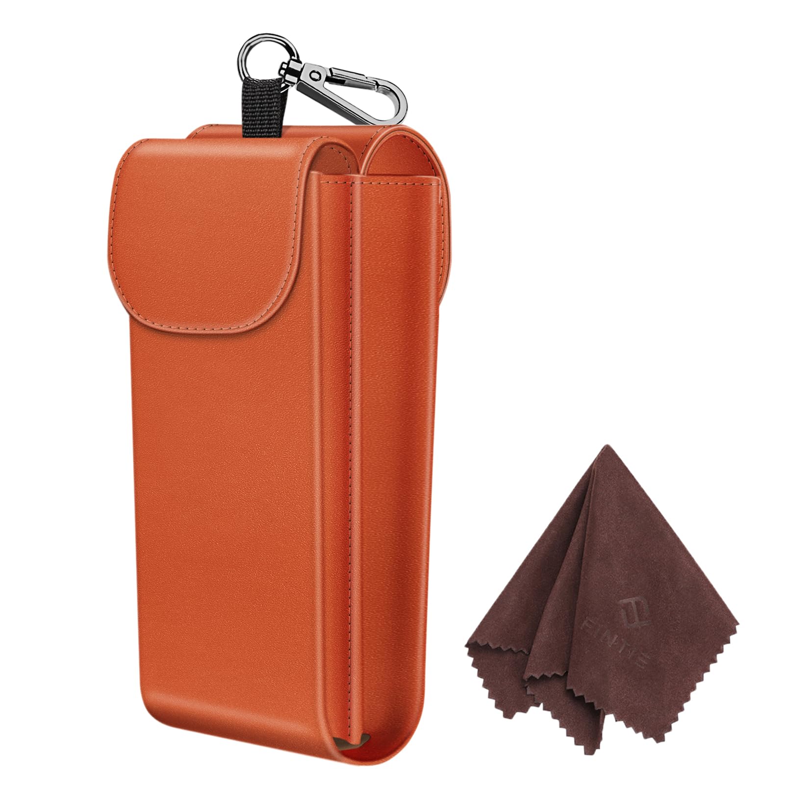 Foto 1 | Funda Doble Para Gafas Fintie De Piel Vegana Naranja Con Gancho - Venta Internacional.