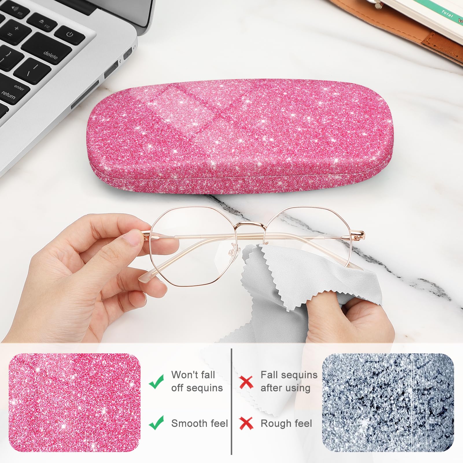 Foto 3 | Funda Para Gafas Fintie, Rígida, Portátil, Rosa Brillante - Venta Internacional.