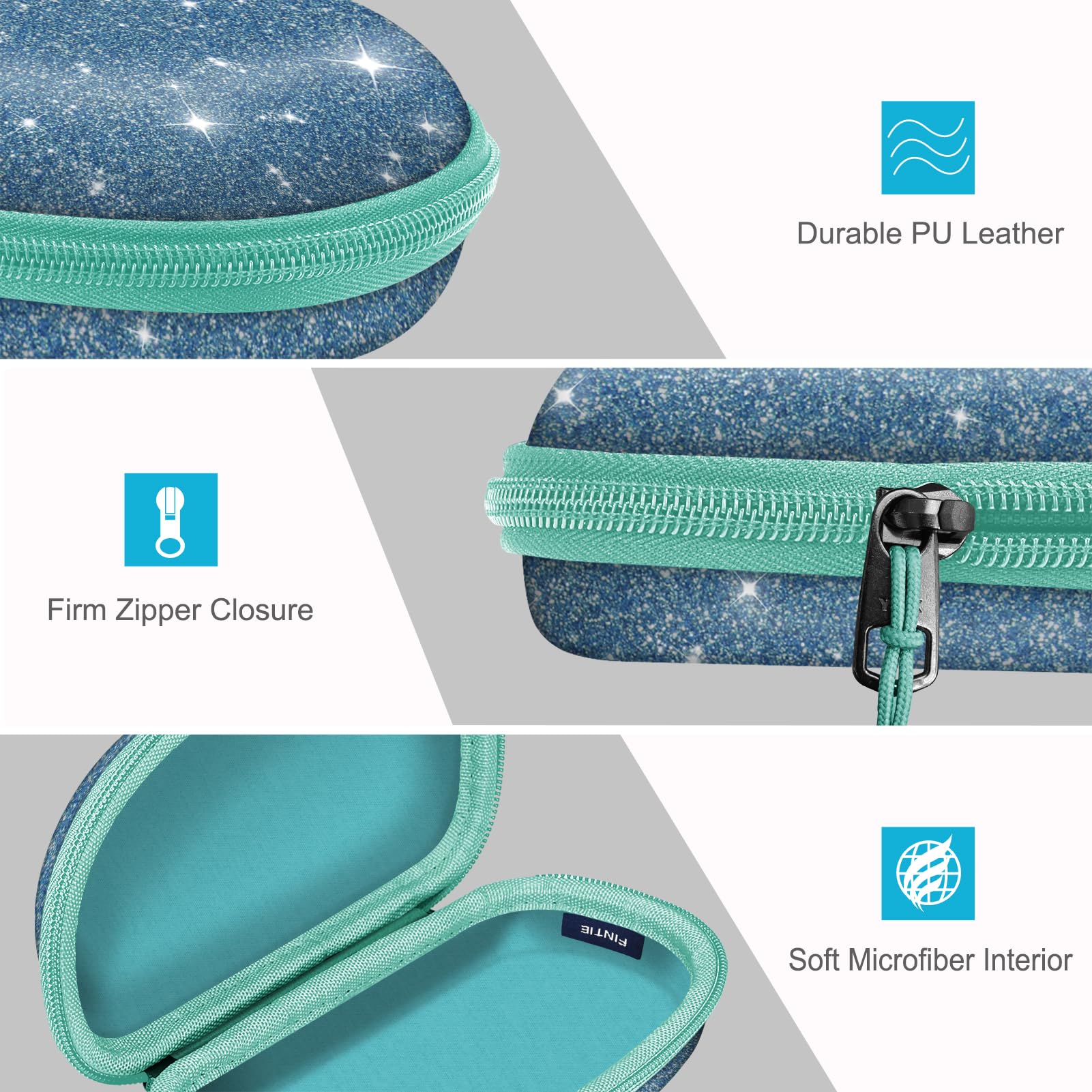 Foto 4 pulgar | Funda Para Gafas De Sol Fintie Hard Shell A Prueba De Golpes Con Mosquetón Azul - Venta Internacional.
