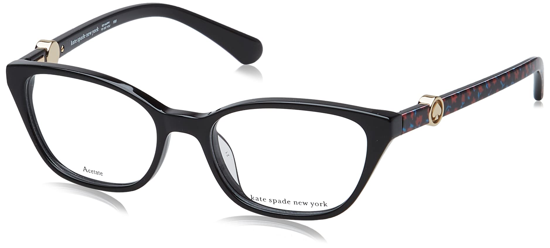 Anteojos Kate Spade Emmalee 807 Negros Con Borde Completo En Forma De Ojo De Gato - Venta Internacional.